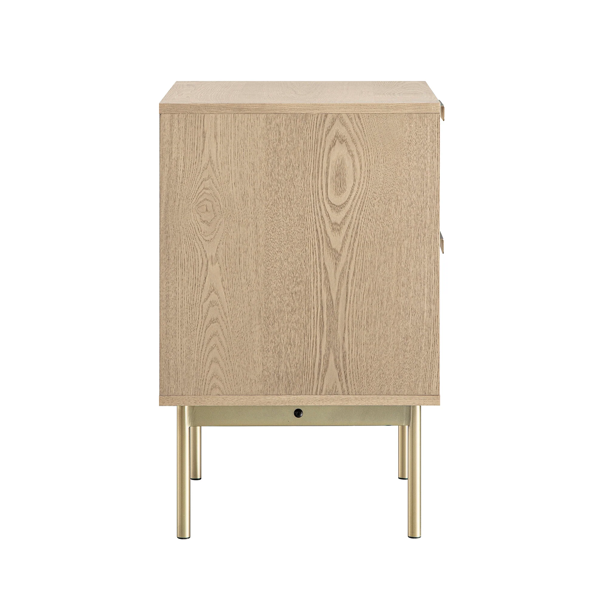 Richmond Ridged 2 Drawer Bedside Table, Light Ash - Image 11