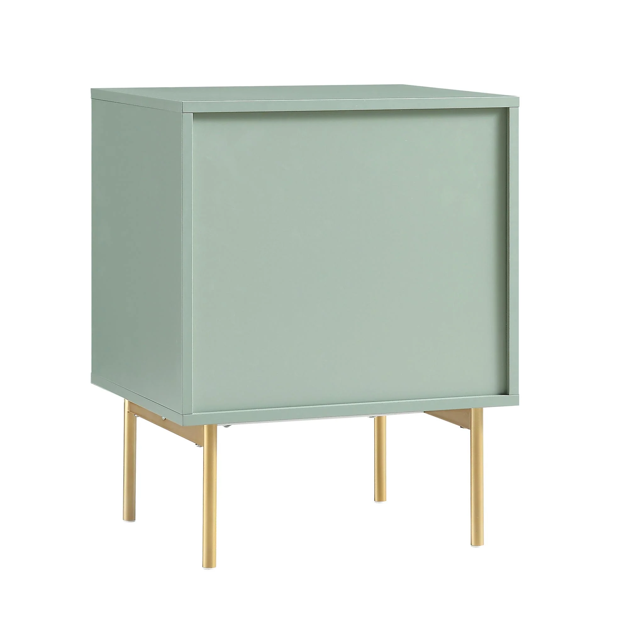 Richmond Ridged 2 Drawer Bedside Table, Matte Sage Green - Image 8