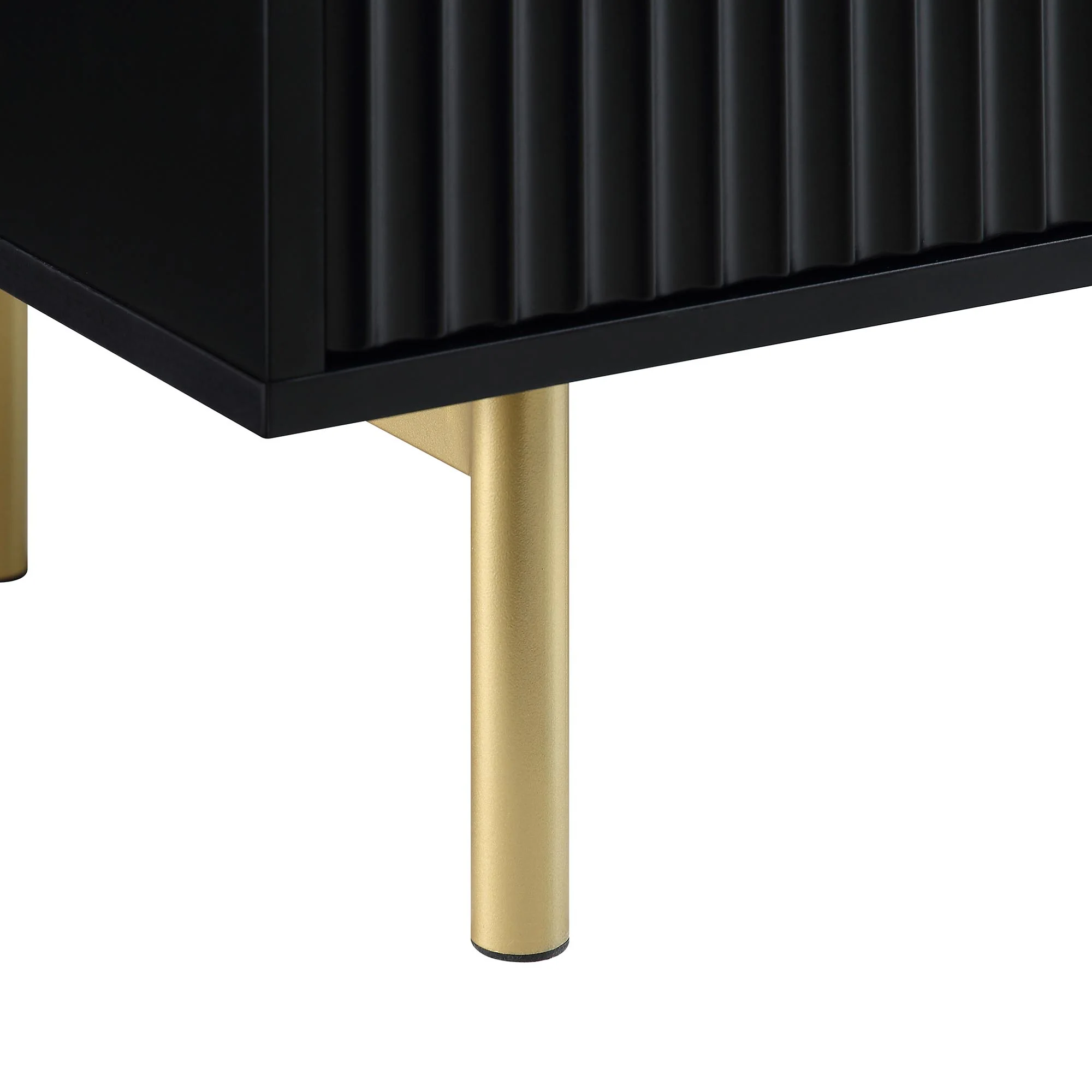 Richmond Ridged Chest of 5 Drawers, Matte Black - Image 12