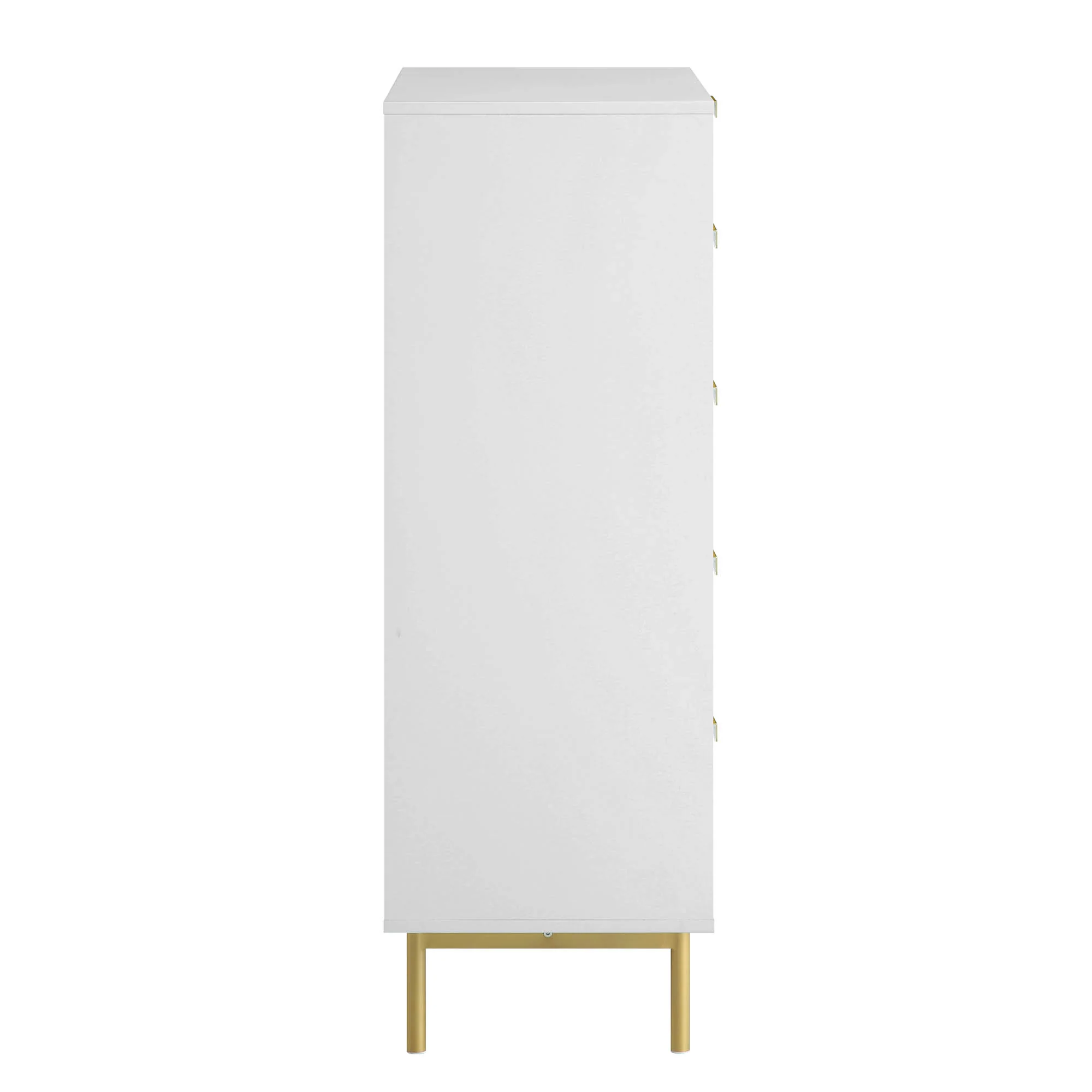 Richmond Ridged Chest of 5 Drawers, Matte White - Image 8