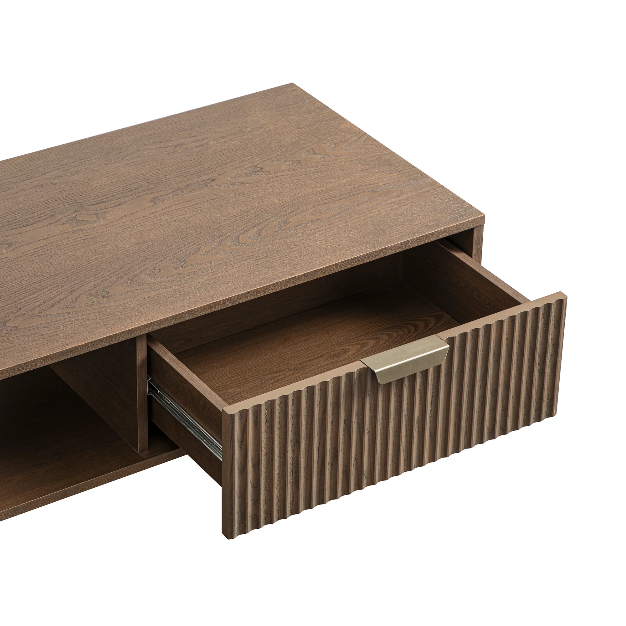 Richmond Ridged Coffee Table with Drawer, Dark Ash - Image 14