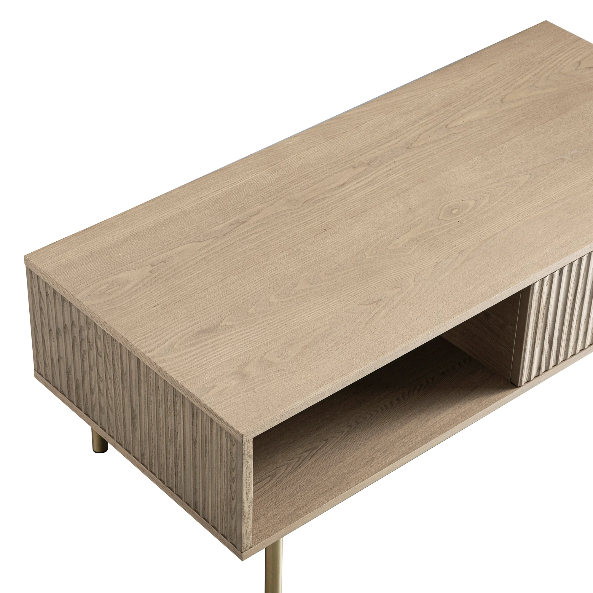Richmond Ridged Coffee Table with Drawer, Light Ash - Image 17