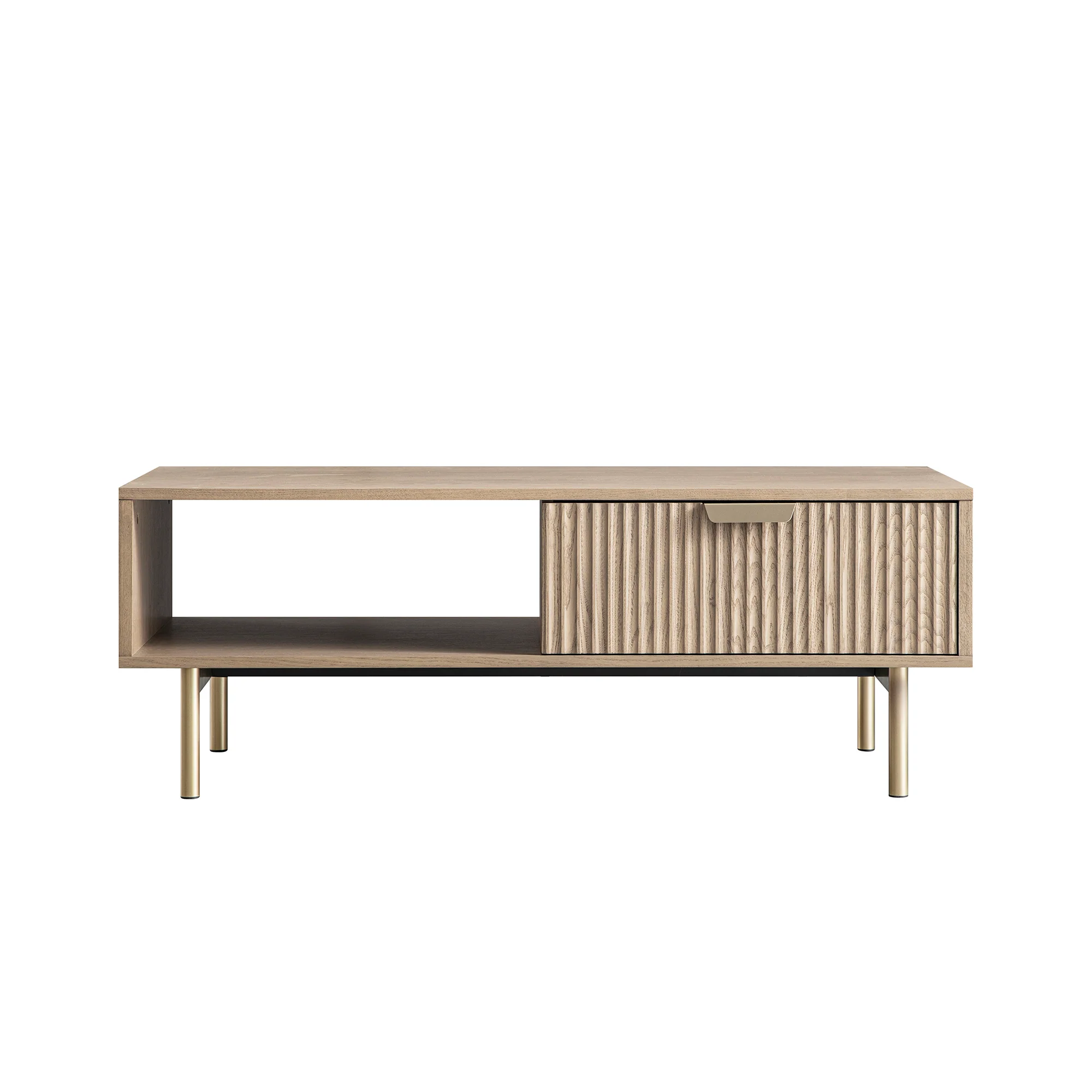 Richmond Ridged Coffee Table with Drawer, Light Ash - Image 9