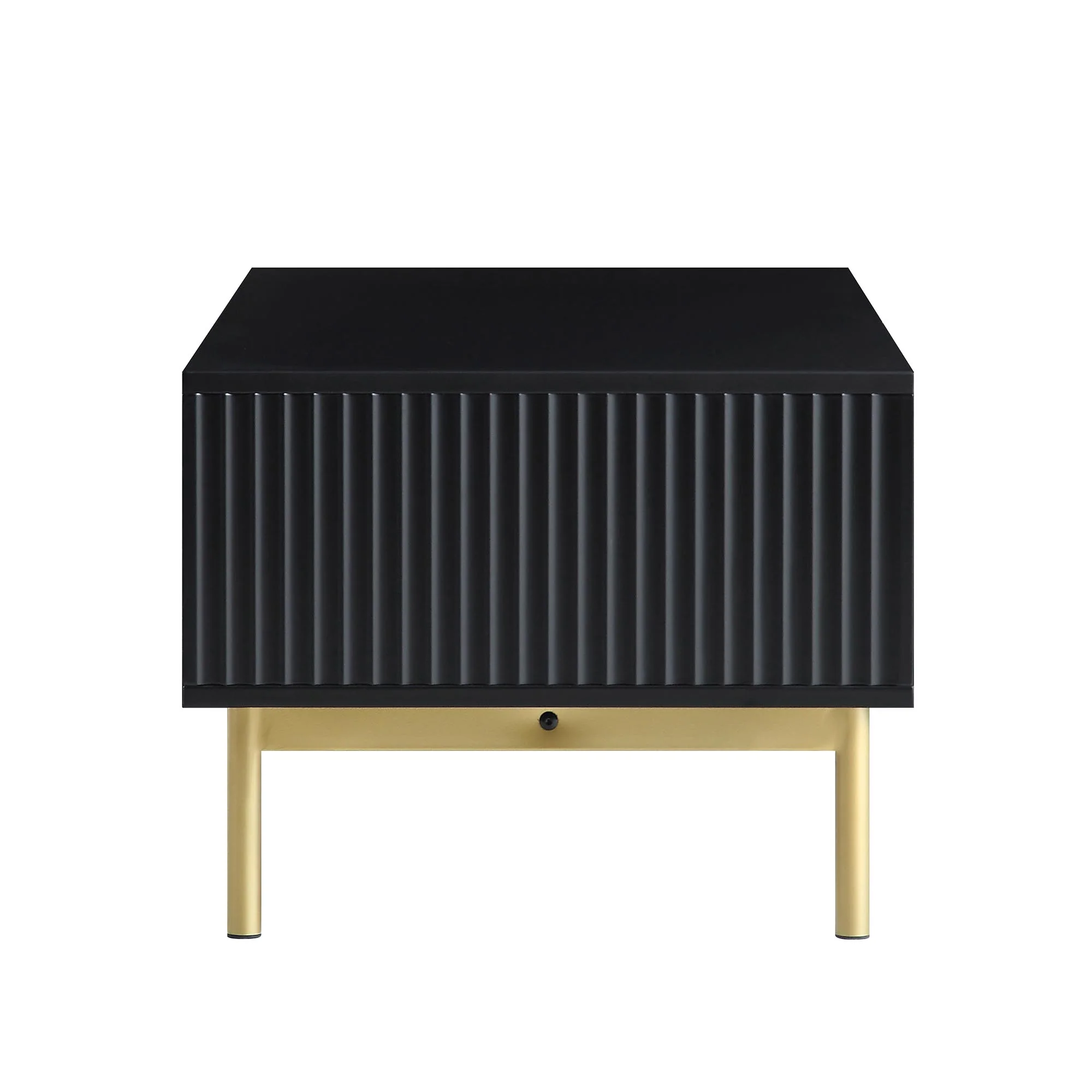 Richmond Ridged Coffee Table with Drawer, Matte Black - Image 10