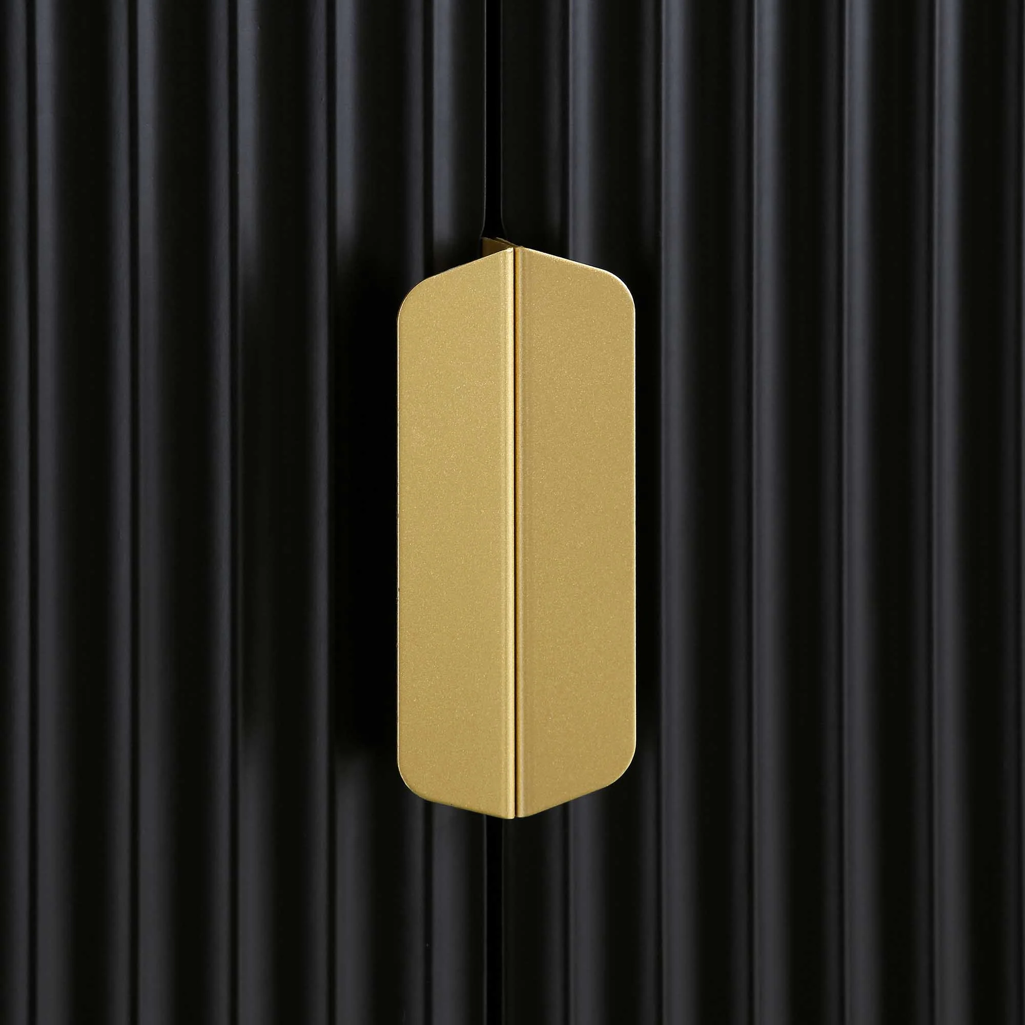 Richmond Ridged Double Wardrobe with Drawer, Matte Black - Image 12