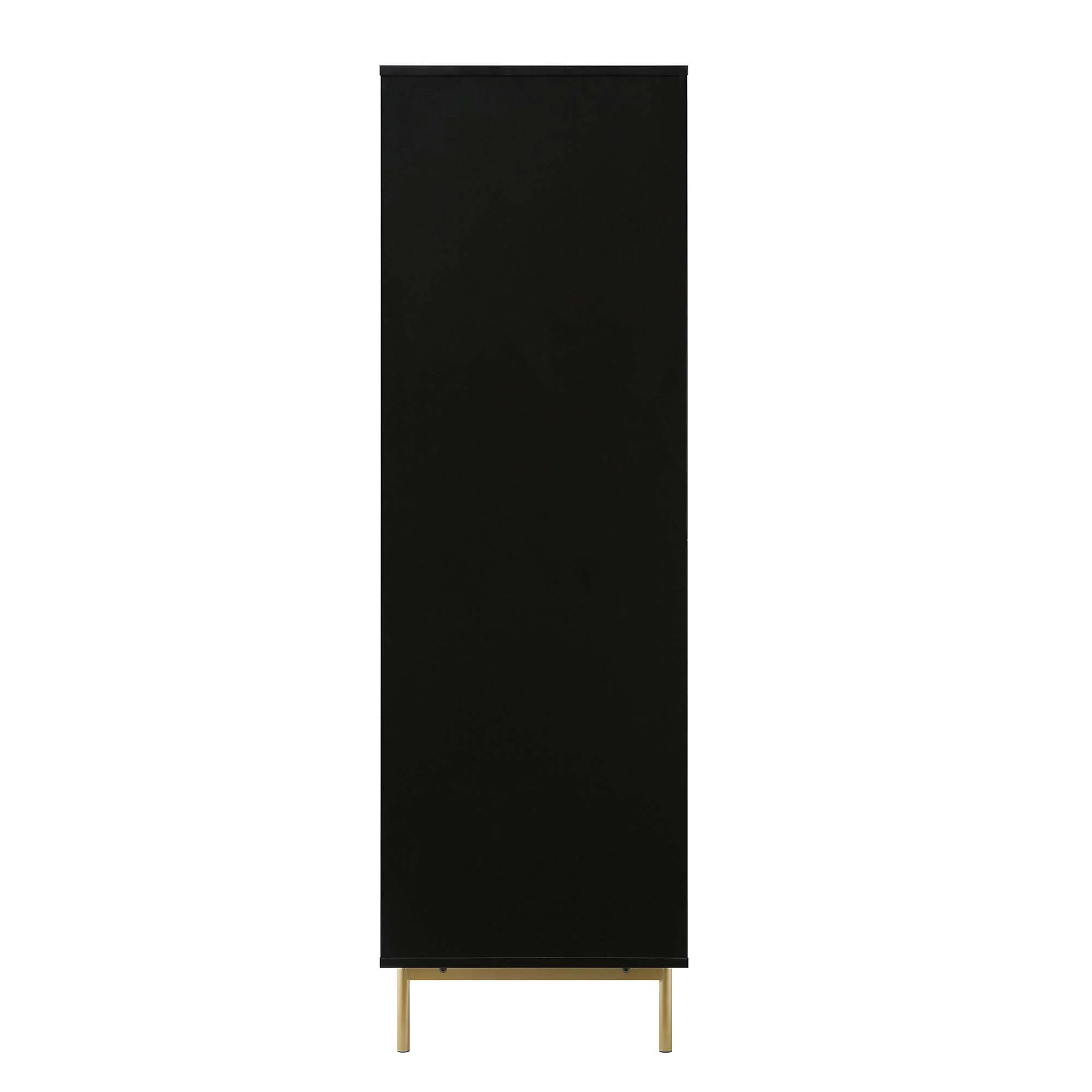 Richmond Ridged Double Wardrobe with Drawer, Matte Black - Image 8