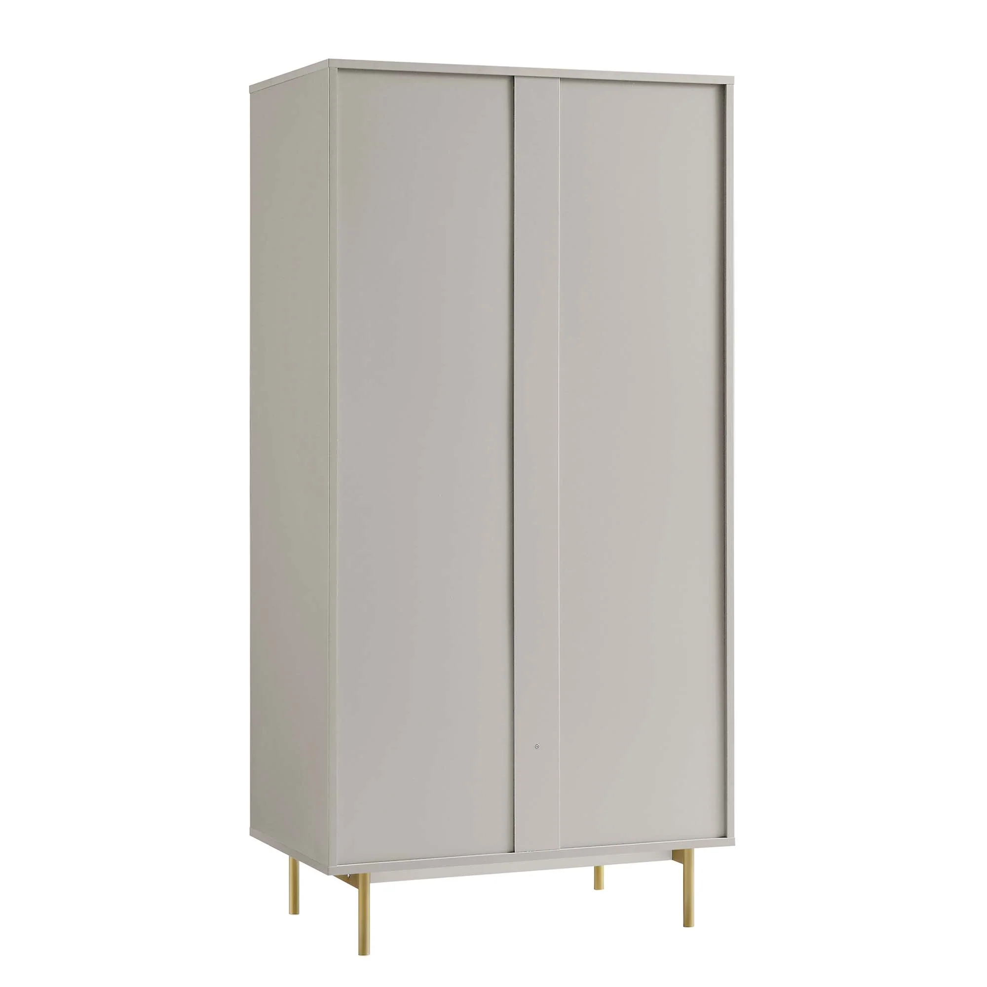 Richmond Ridged Double Wardrobe with Drawer, Matte Taupe - Image 9