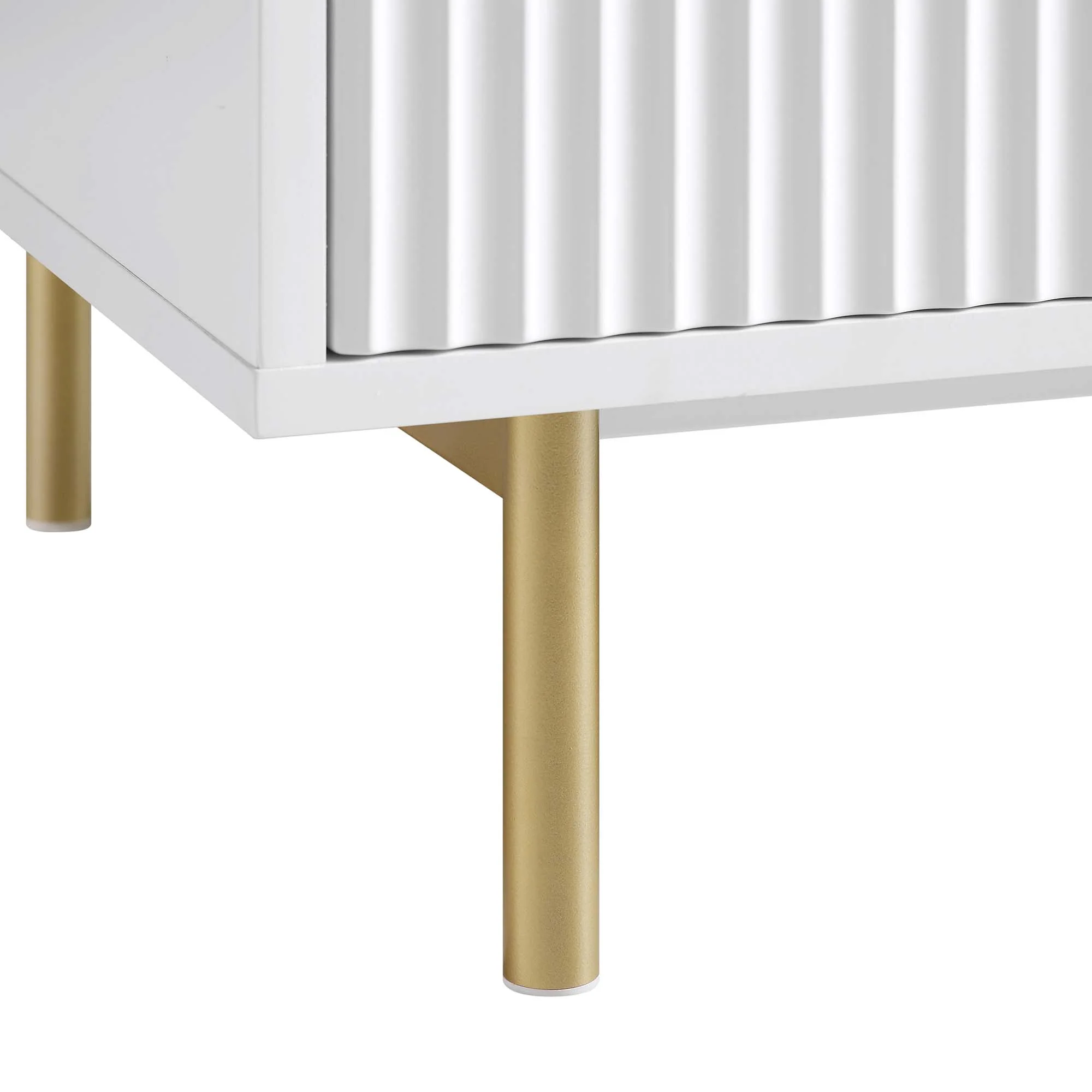 Richmond Ridged Double Wardrobe with Drawer, Matte White - Image 13