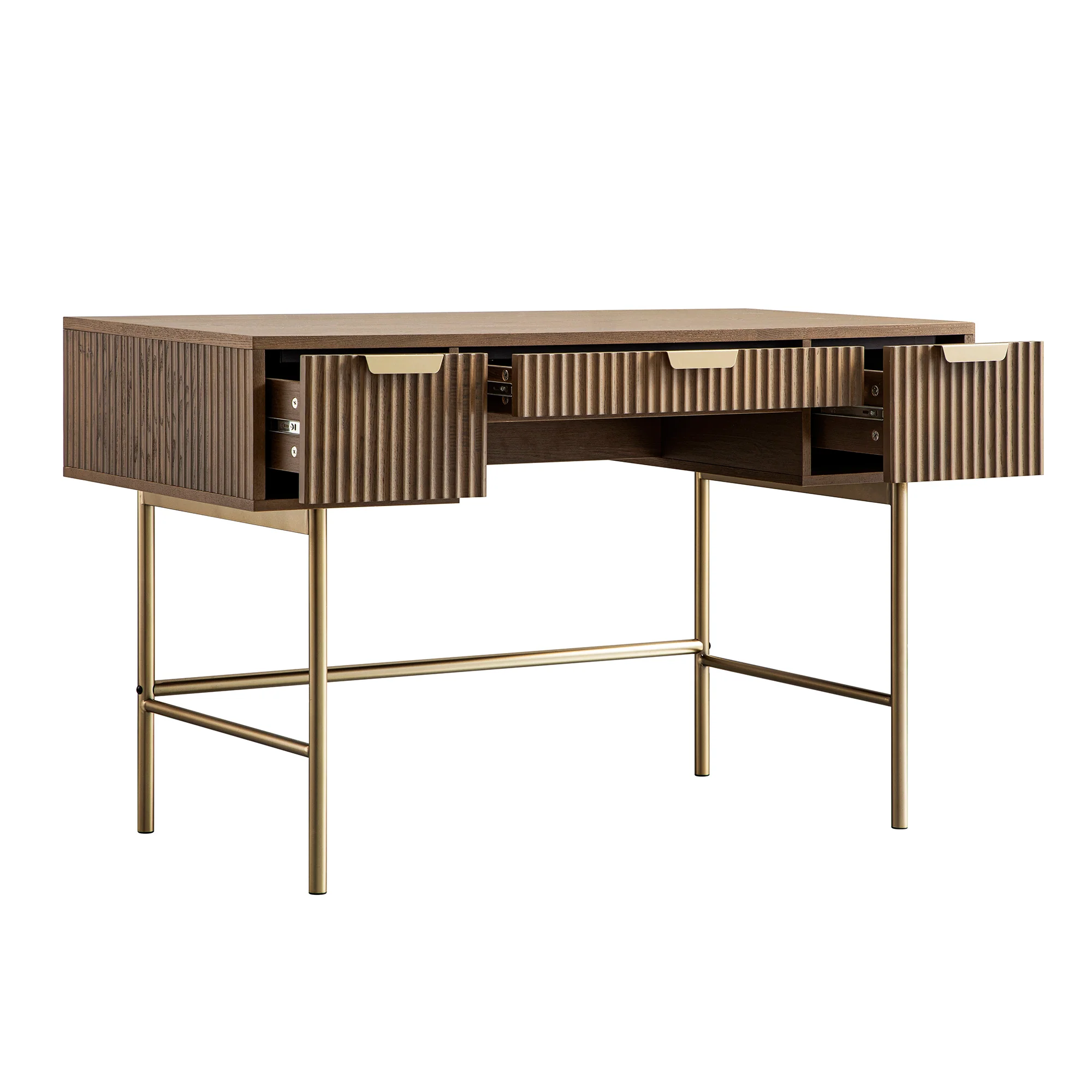 Richmond Ridged Dressing Table, Dark Ash - Image 10