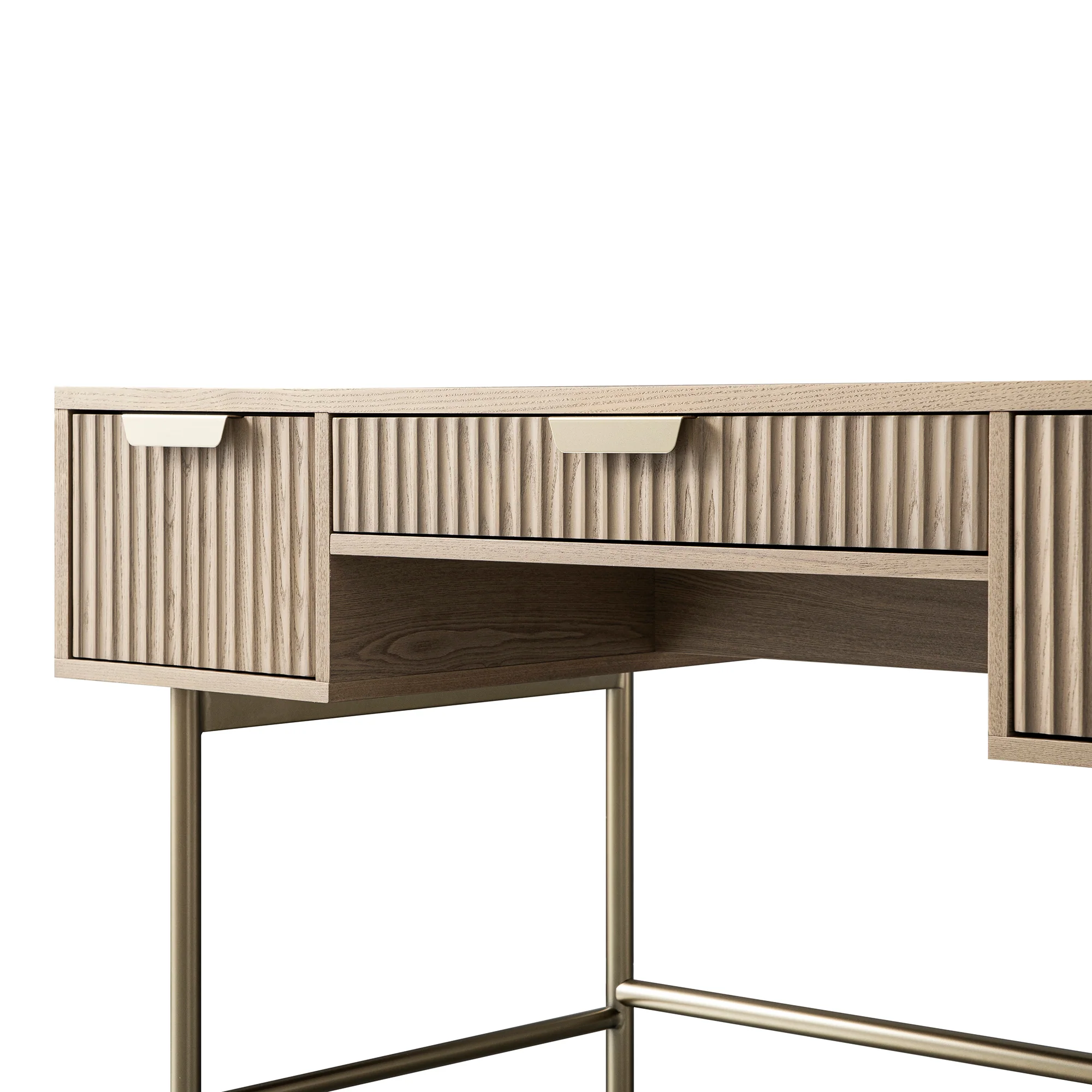 Richmond Ridged Dressing Table, Light Ash - Image 17
