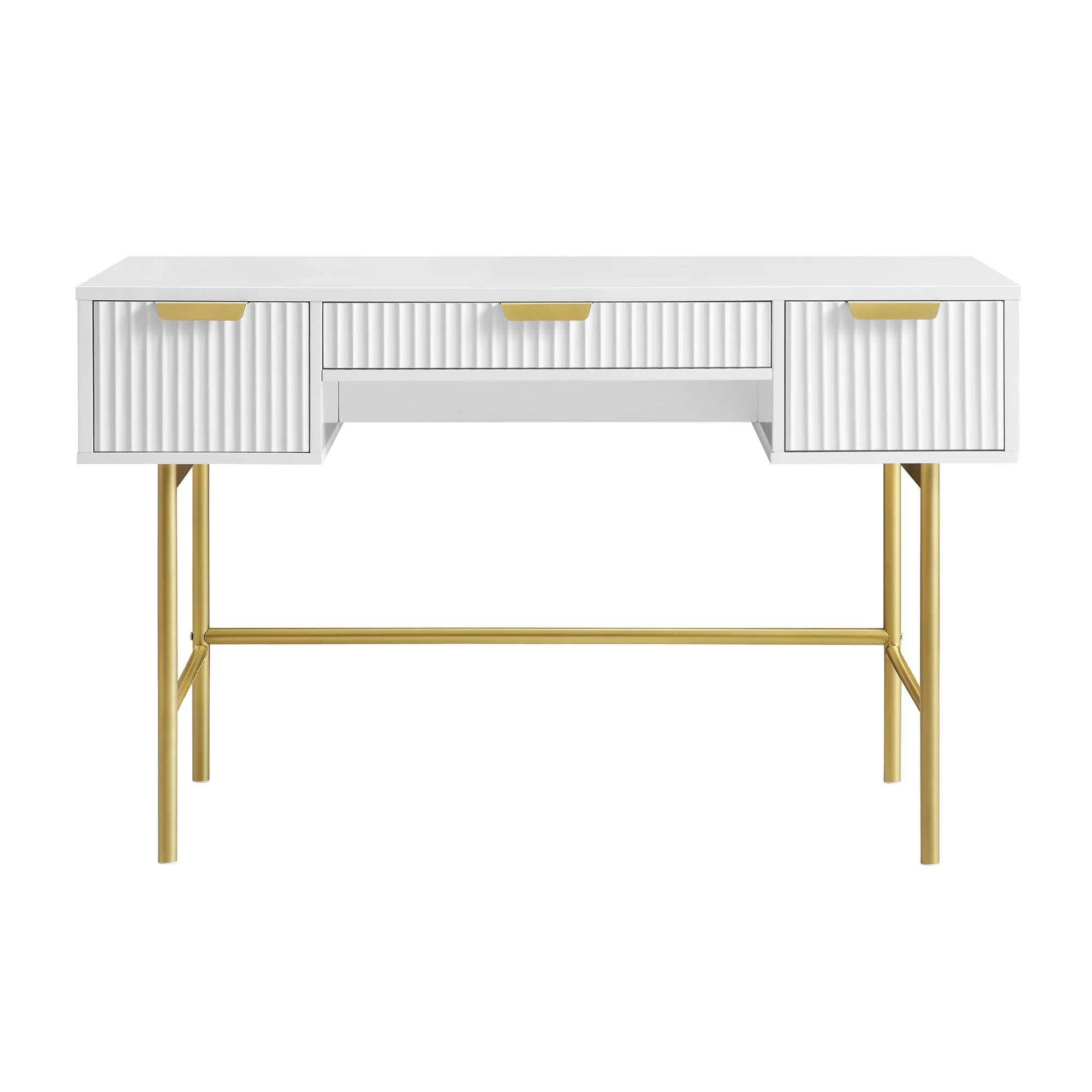 Richmond Ridged Dressing Table, Matte White - Image 3