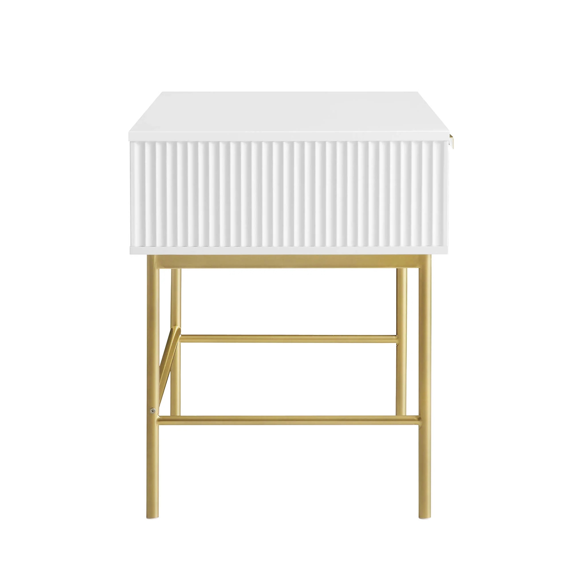 Richmond Ridged Dressing Table, Matte White - Image 8