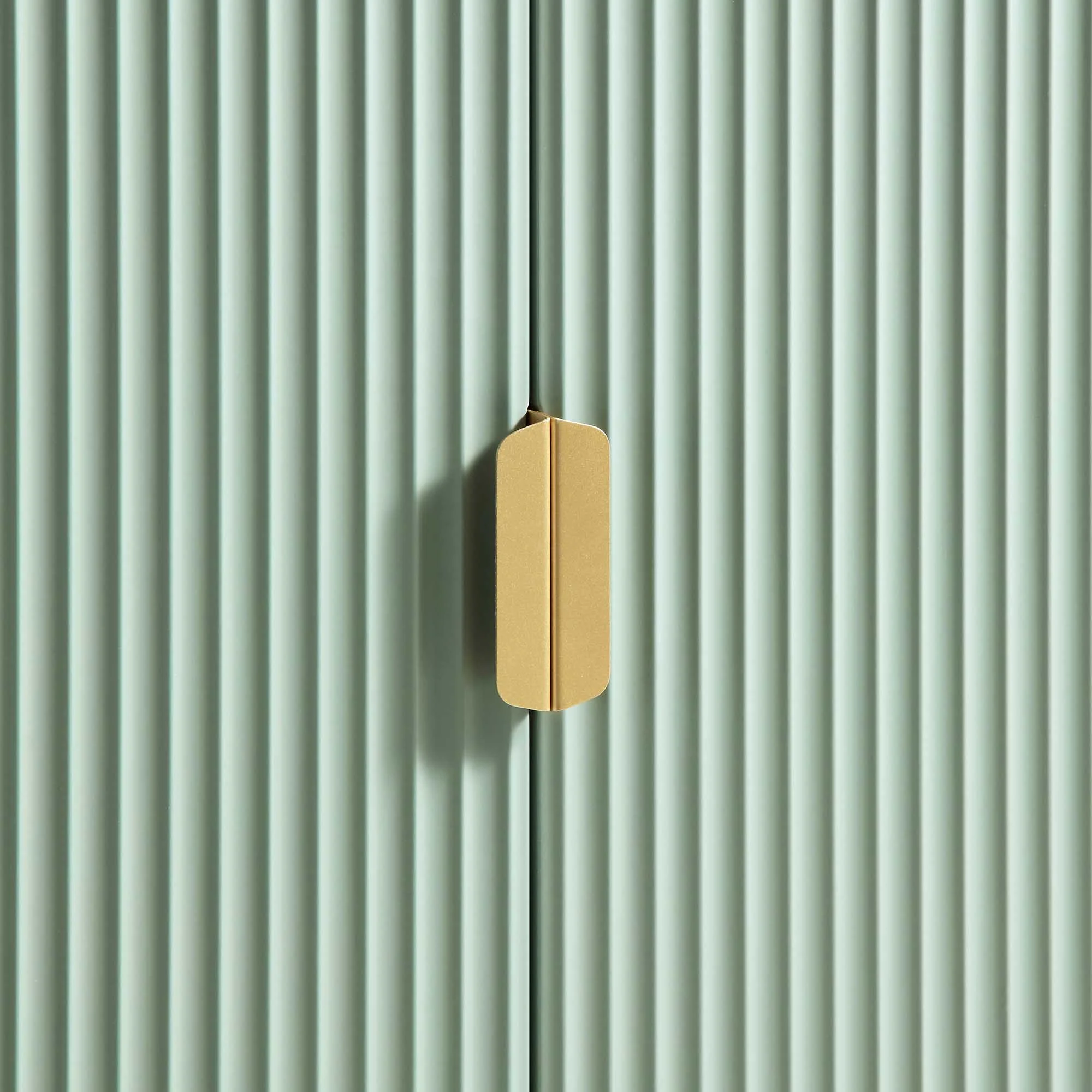 Richmond Ridged Highboard Storage Cabinet, Matte Sage Green - Image 9