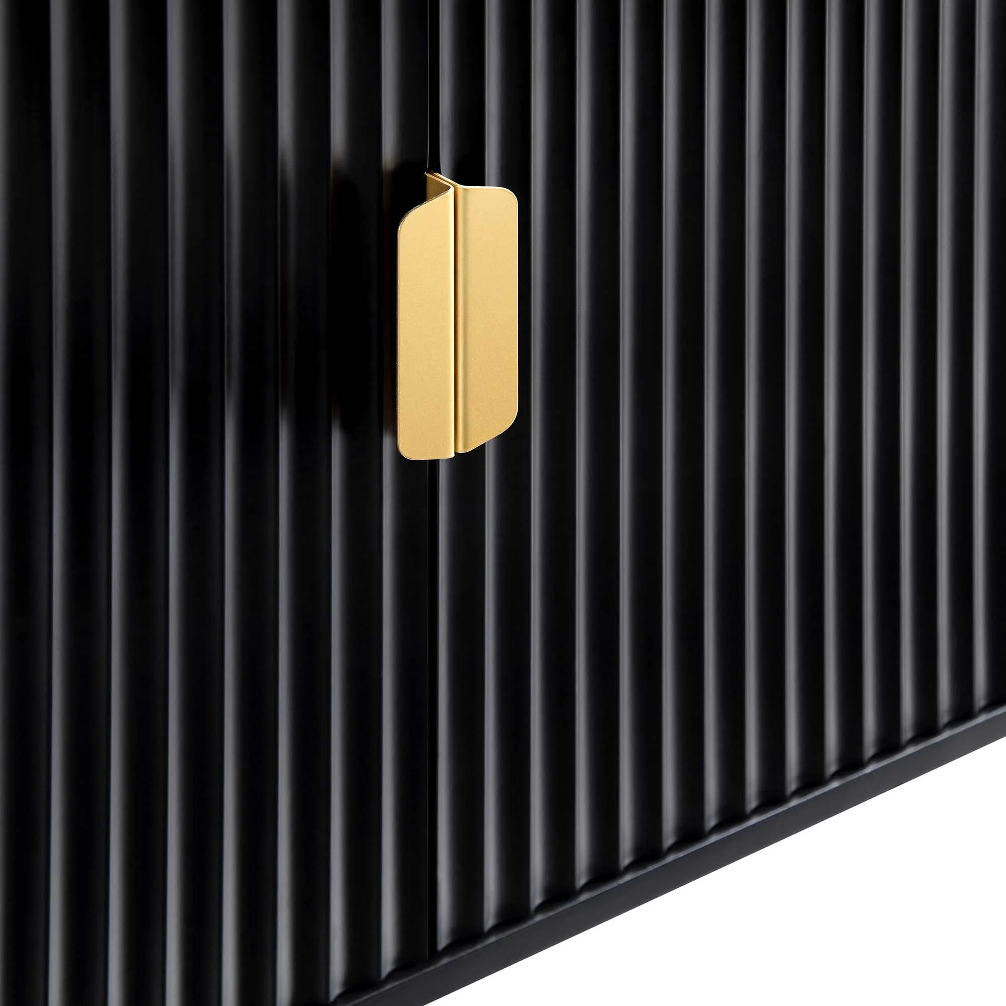 Richmond Ridged Large Sideboard, Matte Black - Image 11