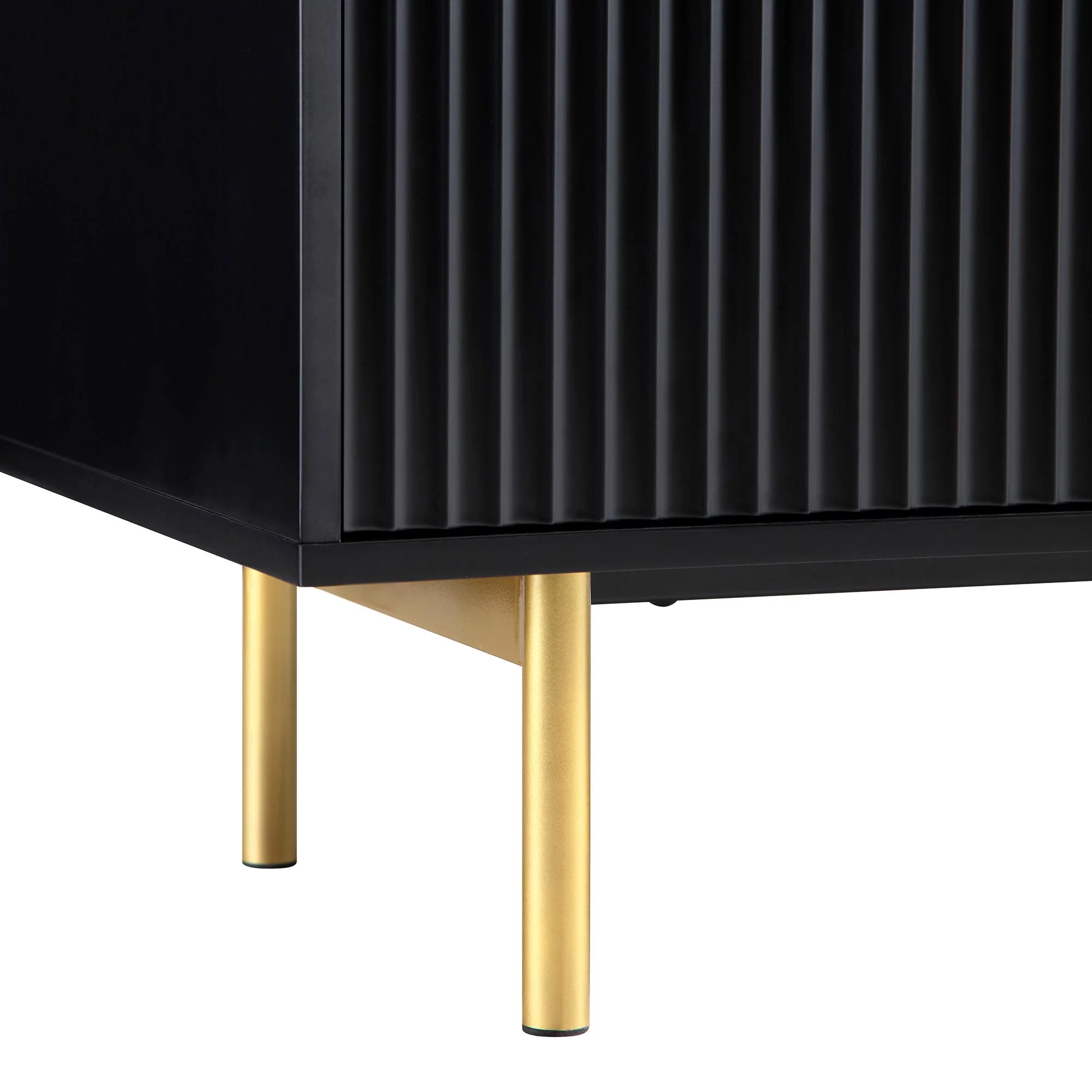 Richmond Ridged Large Sideboard, Matte Black - Image 12