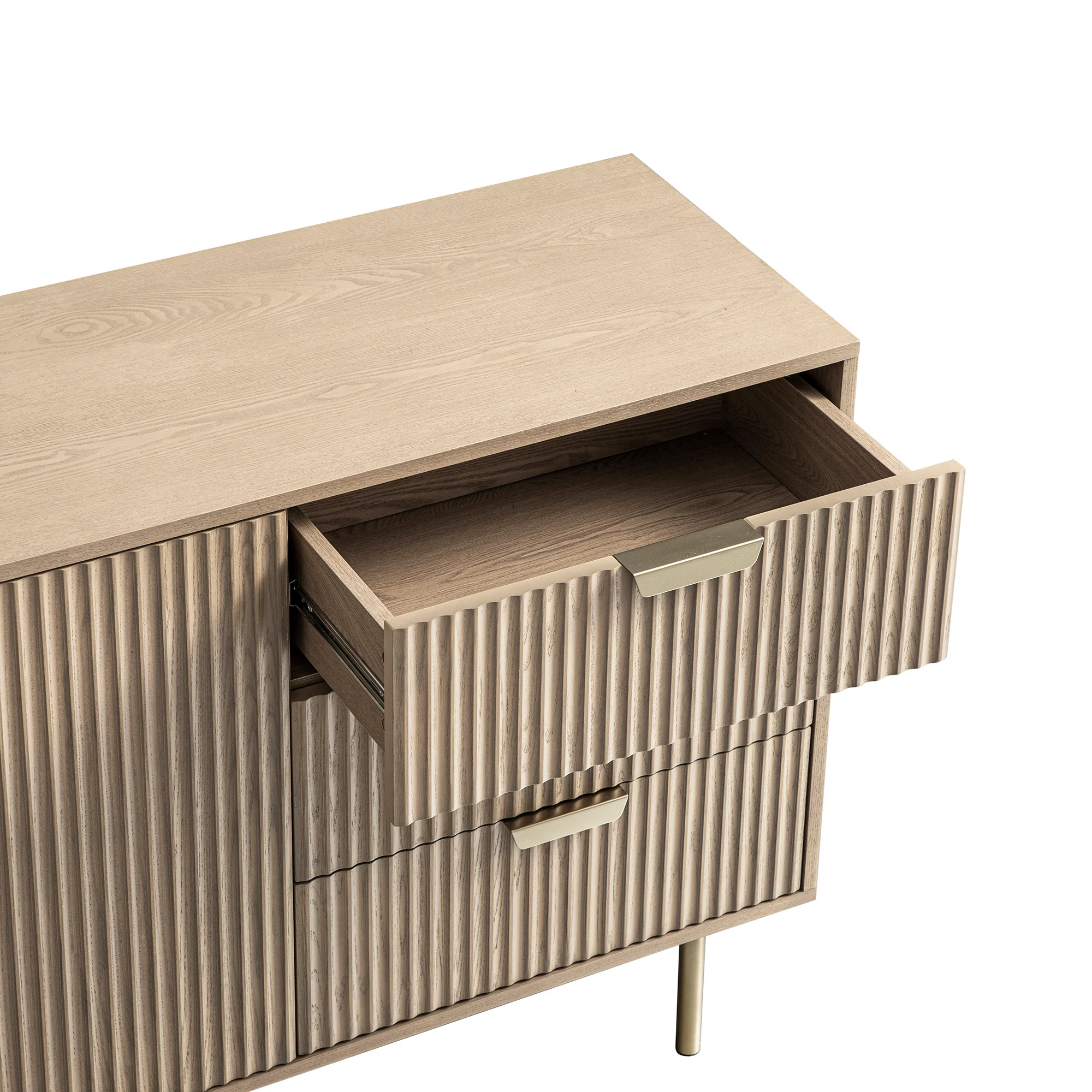 Richmond Ridged Large Sideboard, Light Ash - Image 15