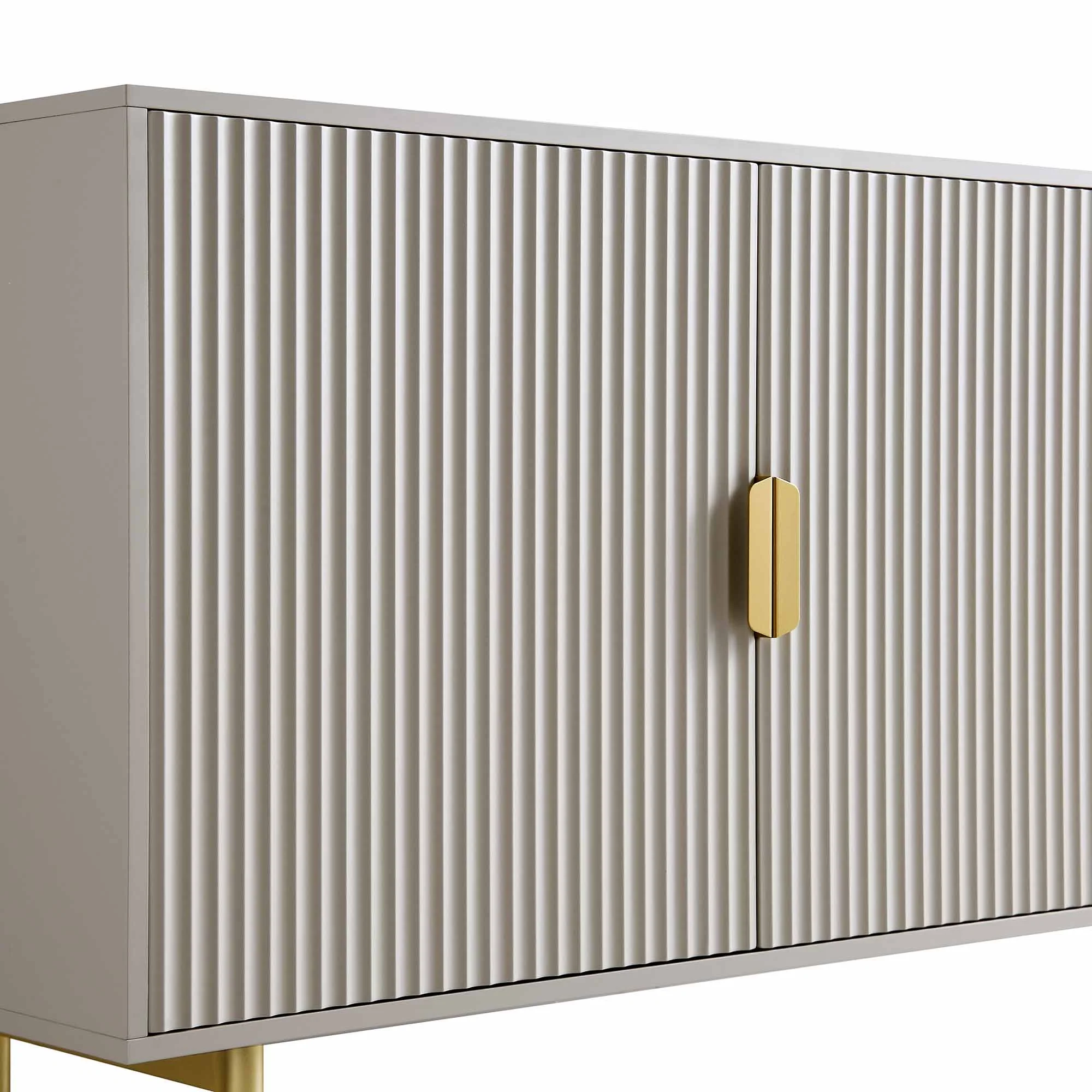 Richmond Ridged Large Sideboard, Matte Taupe - Image 10