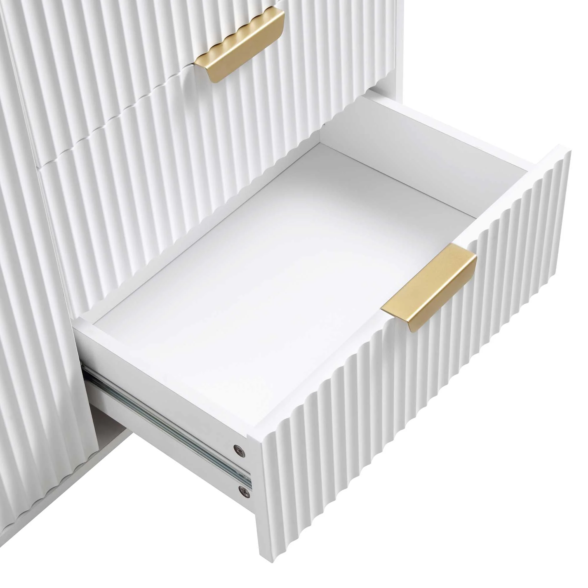 Richmond Ridged Large Sideboard, Matte White - Image 12