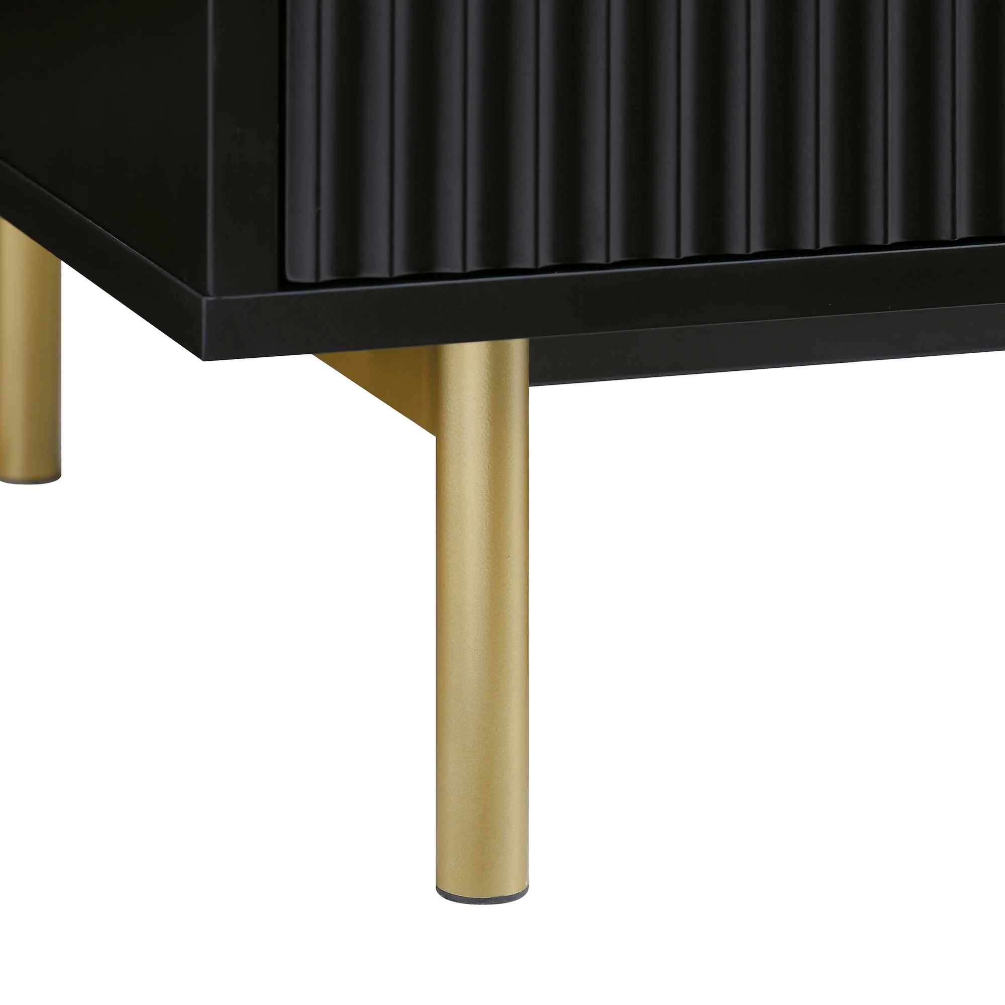 Richmond Ridged Tall Bookcase with Doors, Matte Black - Image 13