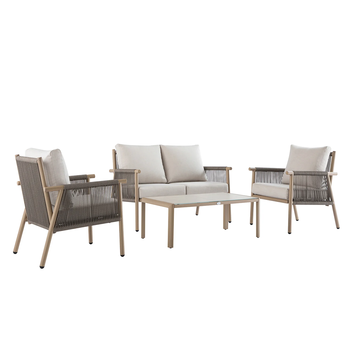 Soller Indoor and Outdoor Rope Weave 4-Seater Sofa Set - Image 10