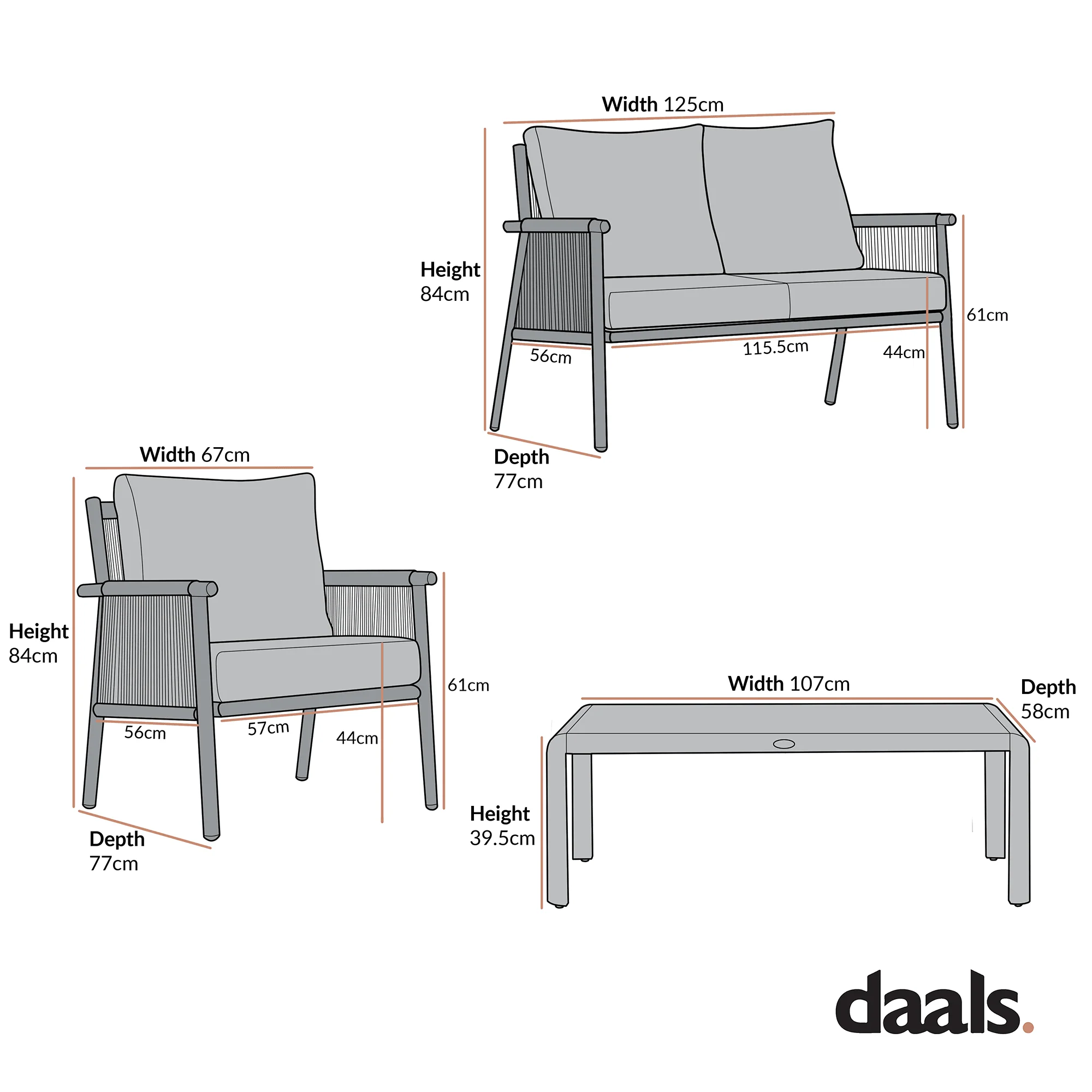 Soller Indoor and Outdoor Rope Weave 4-Seater Sofa Set - Image 11