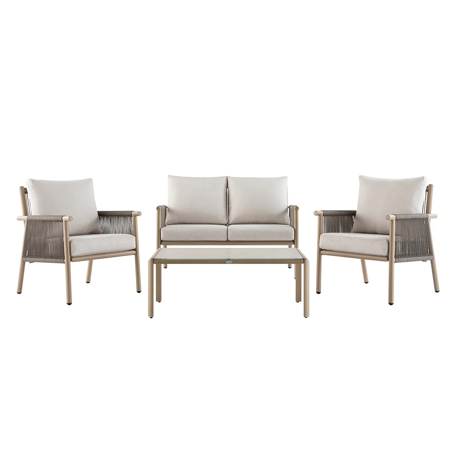 Soller Indoor and Outdoor Rope Weave 4-Seater Sofa Set - Image 9