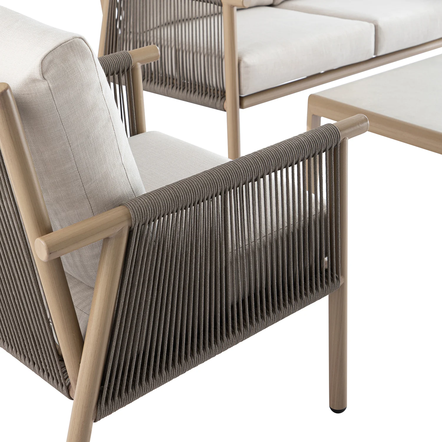 Soller Indoor and Outdoor Rope Weave 5-Seater Sofa Set - Image 17