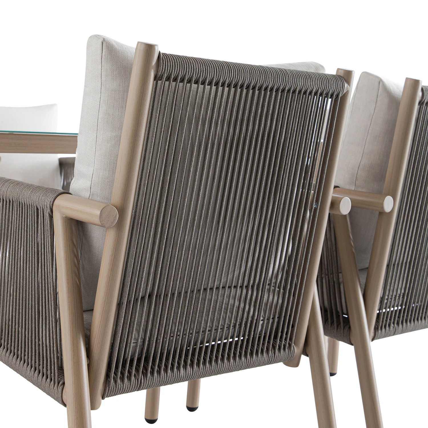 Soller Indoor and Outdoor Rope Weave 6-Seater Rectangular Dining Set - Image 18