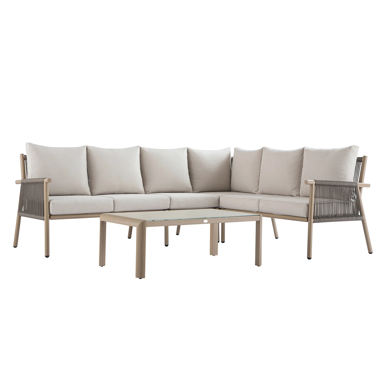 Soller Indoor and Outdoor Rope Weave Large Corner Sofa Set - Image 11