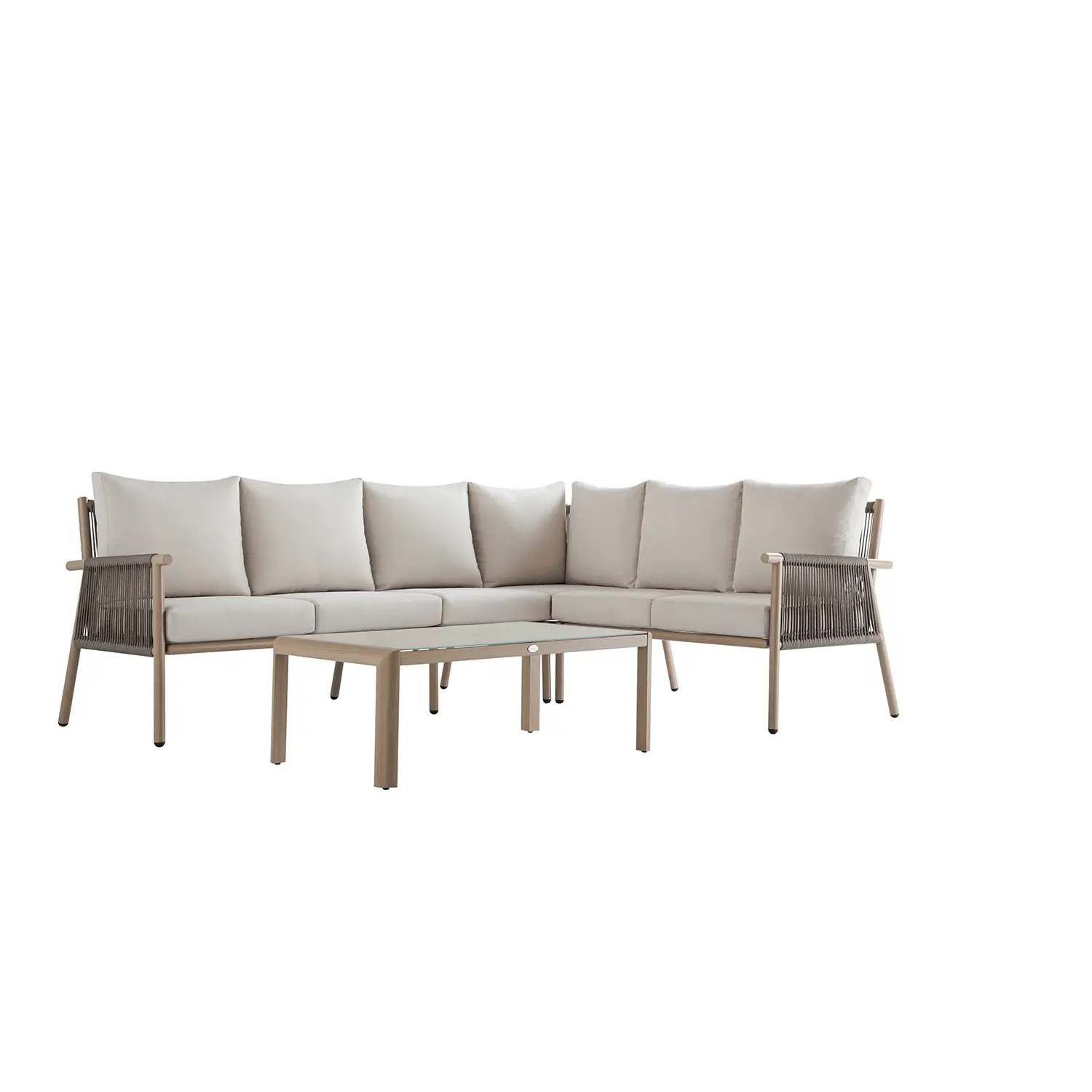Soller Indoor and Outdoor Rope Weave Large Corner Sofa Set - Image 12