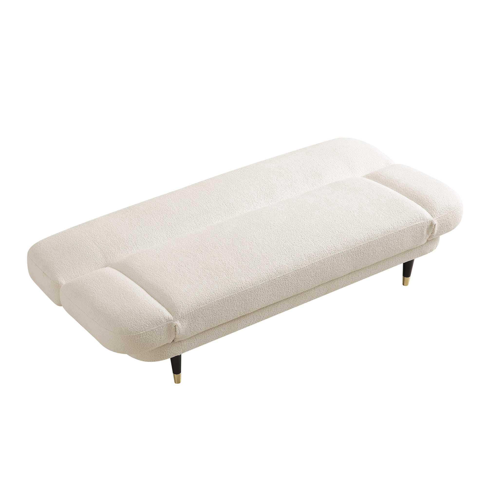 Solna 2-Seater Sofa Bed, Beige Boucle - Image 12