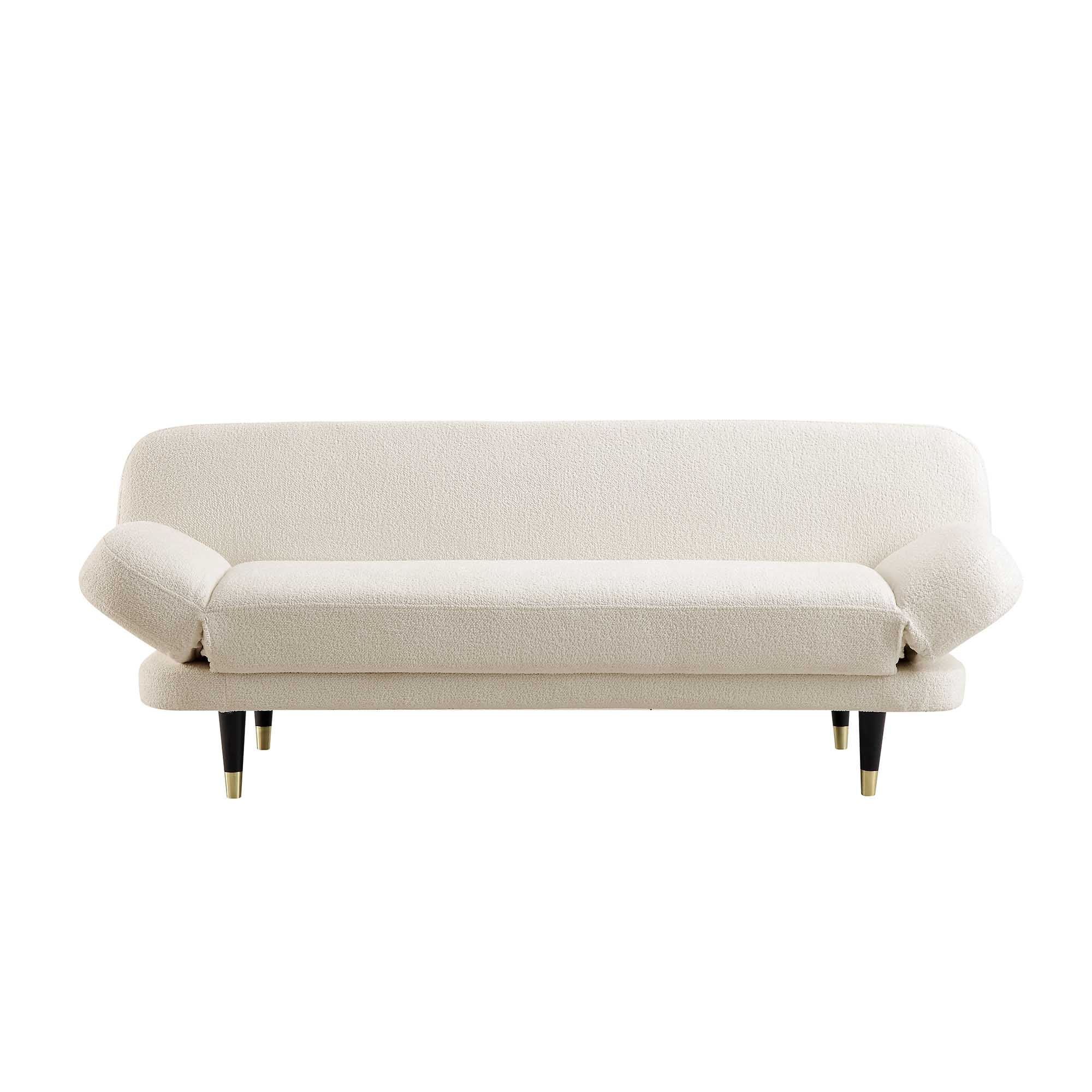 Solna 2-Seater Sofa Bed, Beige Boucle - Image 8