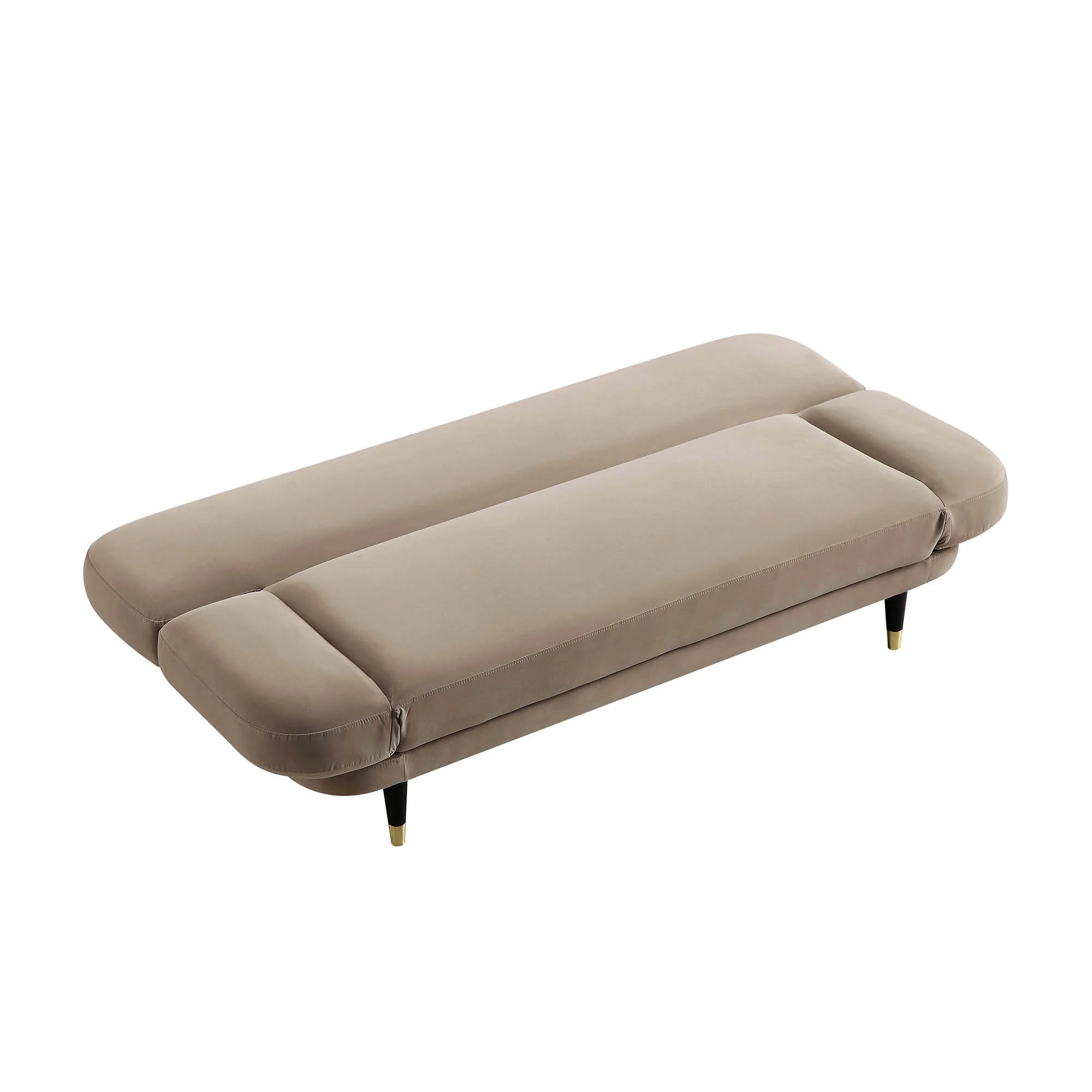 Solna 2-Seater Sofa Bed, Mink Velvet - Image 10