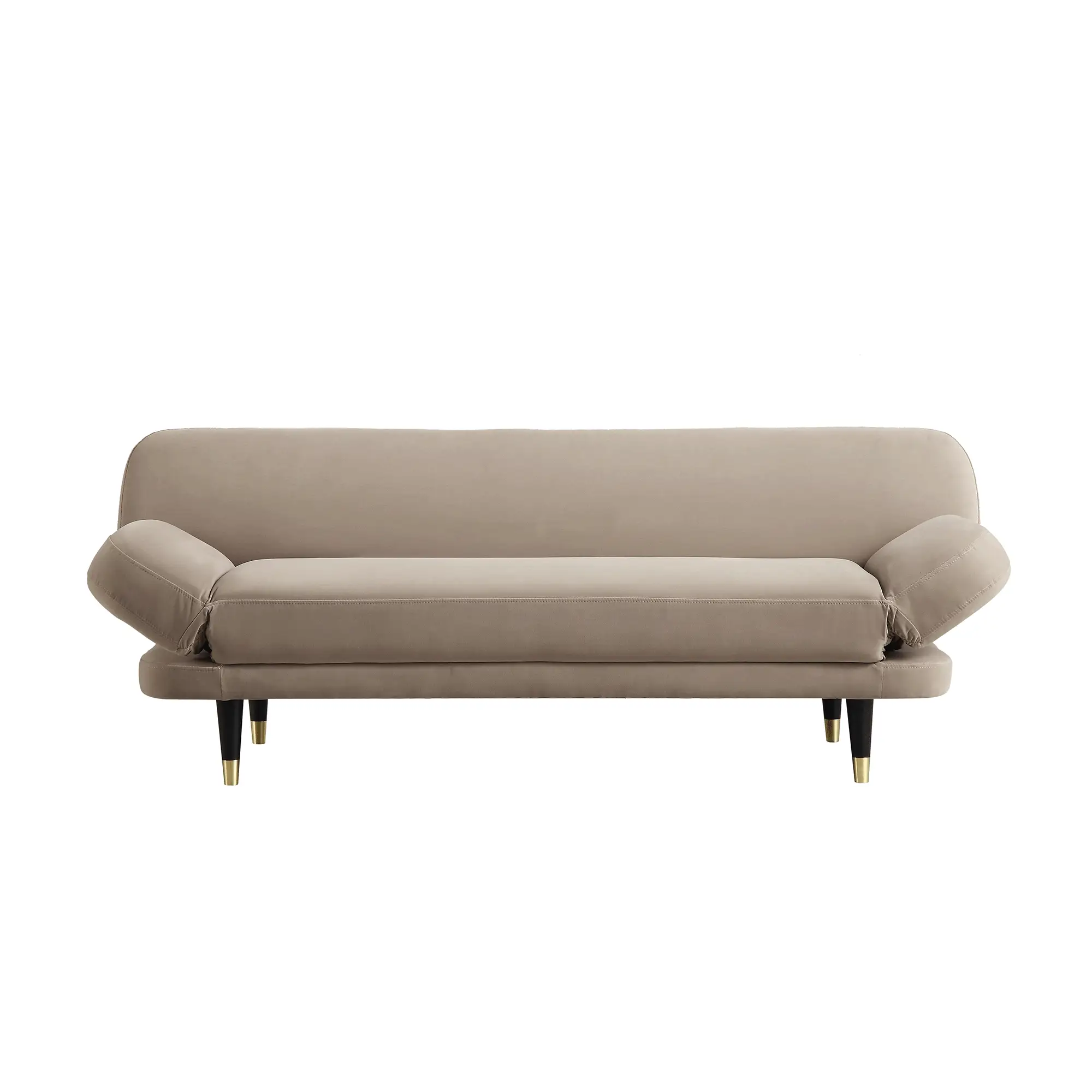 Solna 2-Seater Sofa Bed, Mink Velvet - Image 4