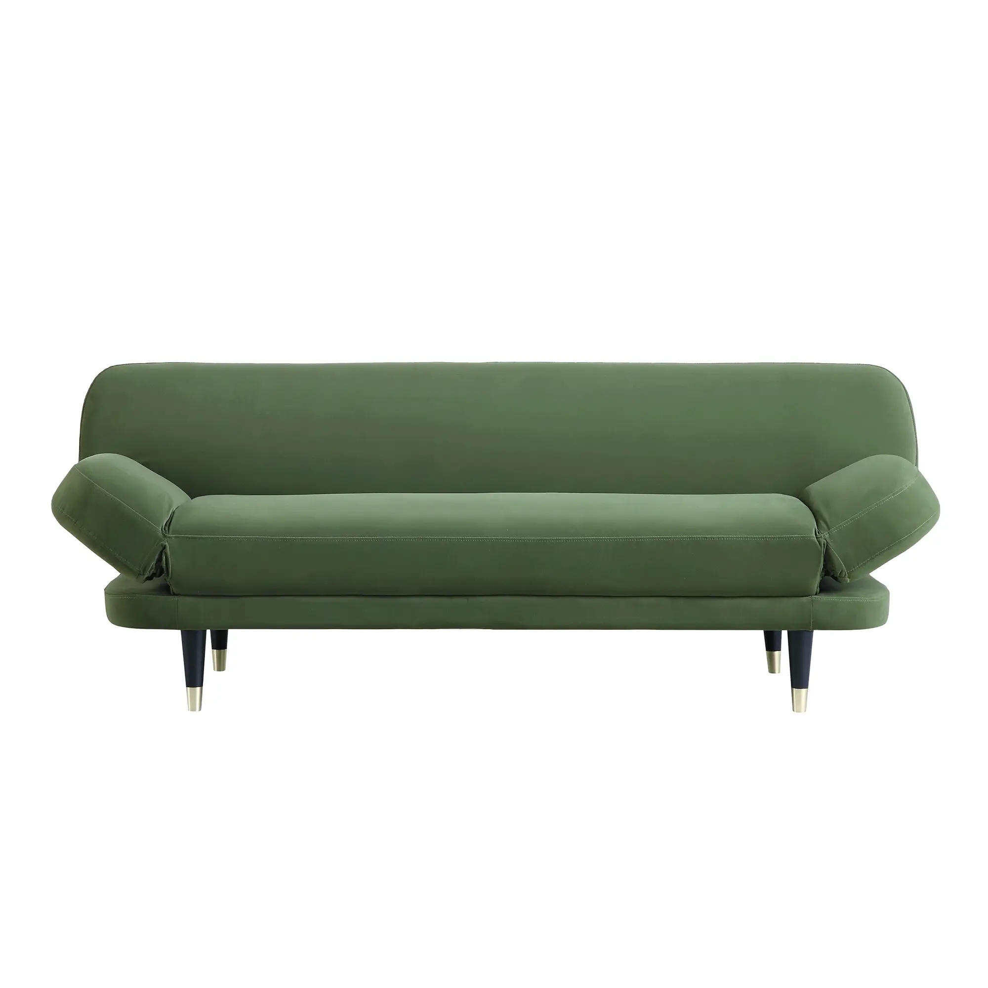 Solna 2-Seater Sofa Bed, Moss Green Velvet - Image 4