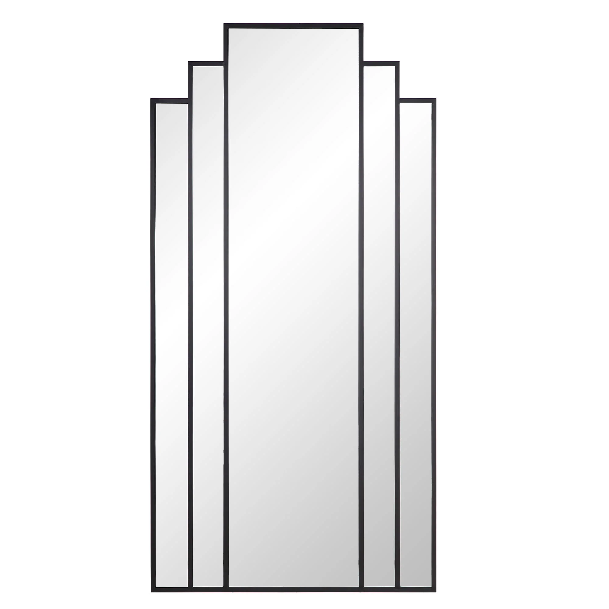 Sonia Black Metal Frame Art Deco Full Length Floor Mirror 179 x 90 cm - Image 3