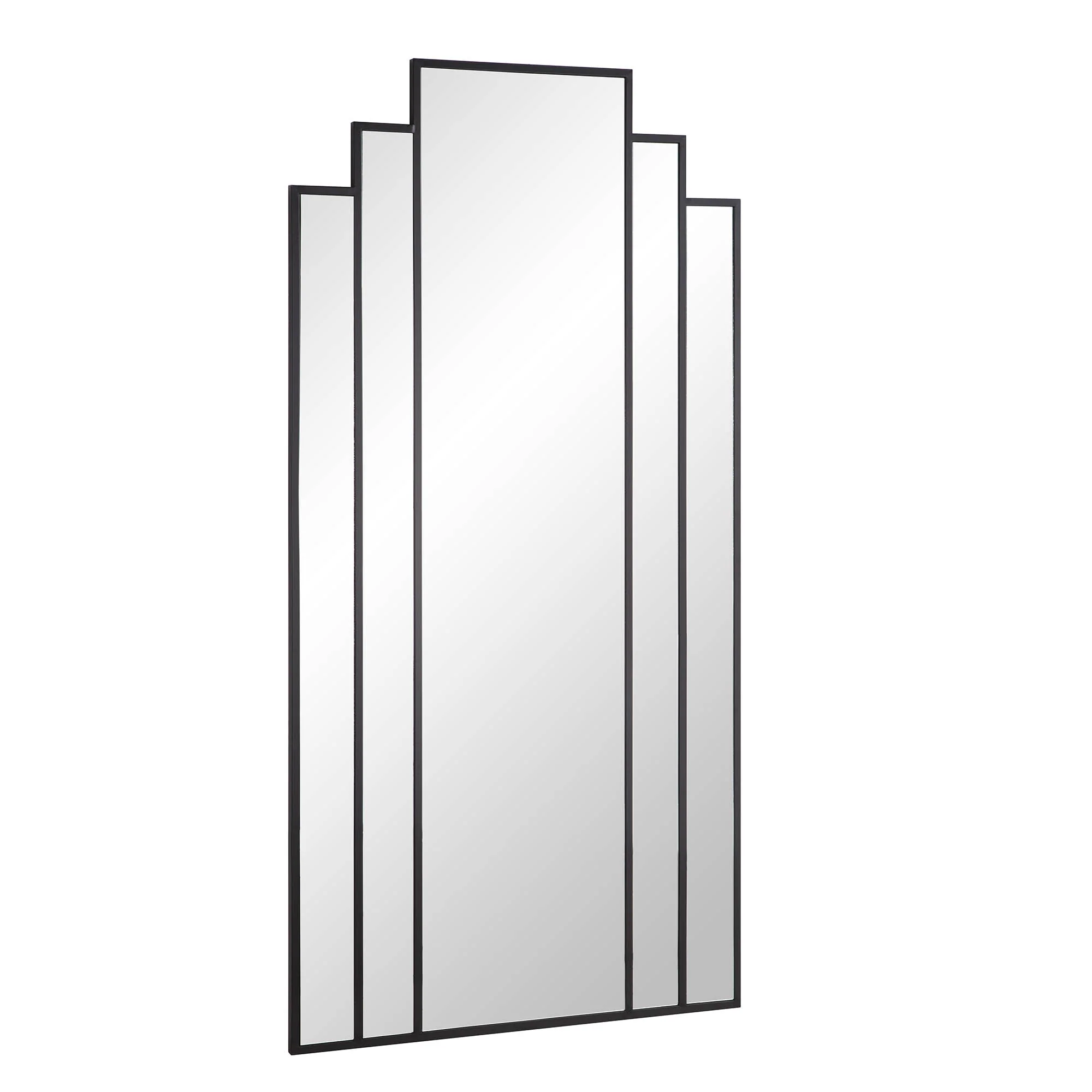 Sonia Black Metal Frame Art Deco Full Length Floor Mirror 179 x 90 cm - Image 4