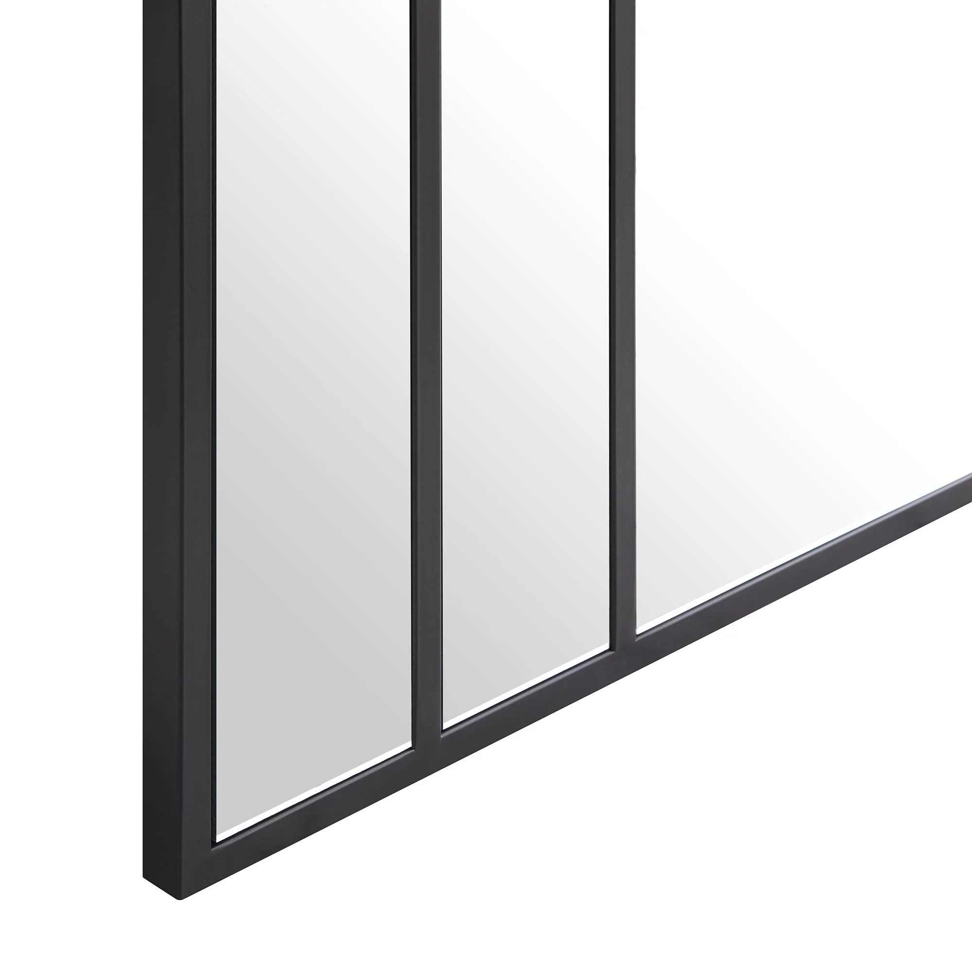 Sonia Black Metal Frame Art Deco Full Length Floor Mirror 179 x 90 cm - Image 7