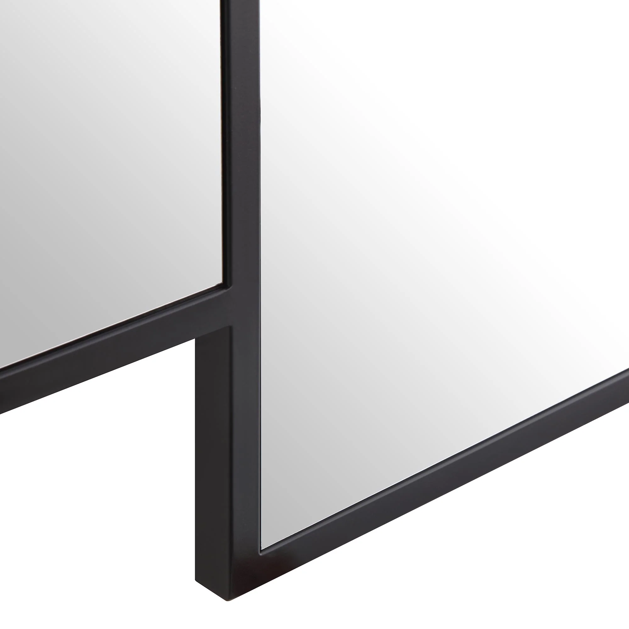 Sonia Black Metal Frame Art Deco Square Wall Mirror 90 x 90 cm - Image 6