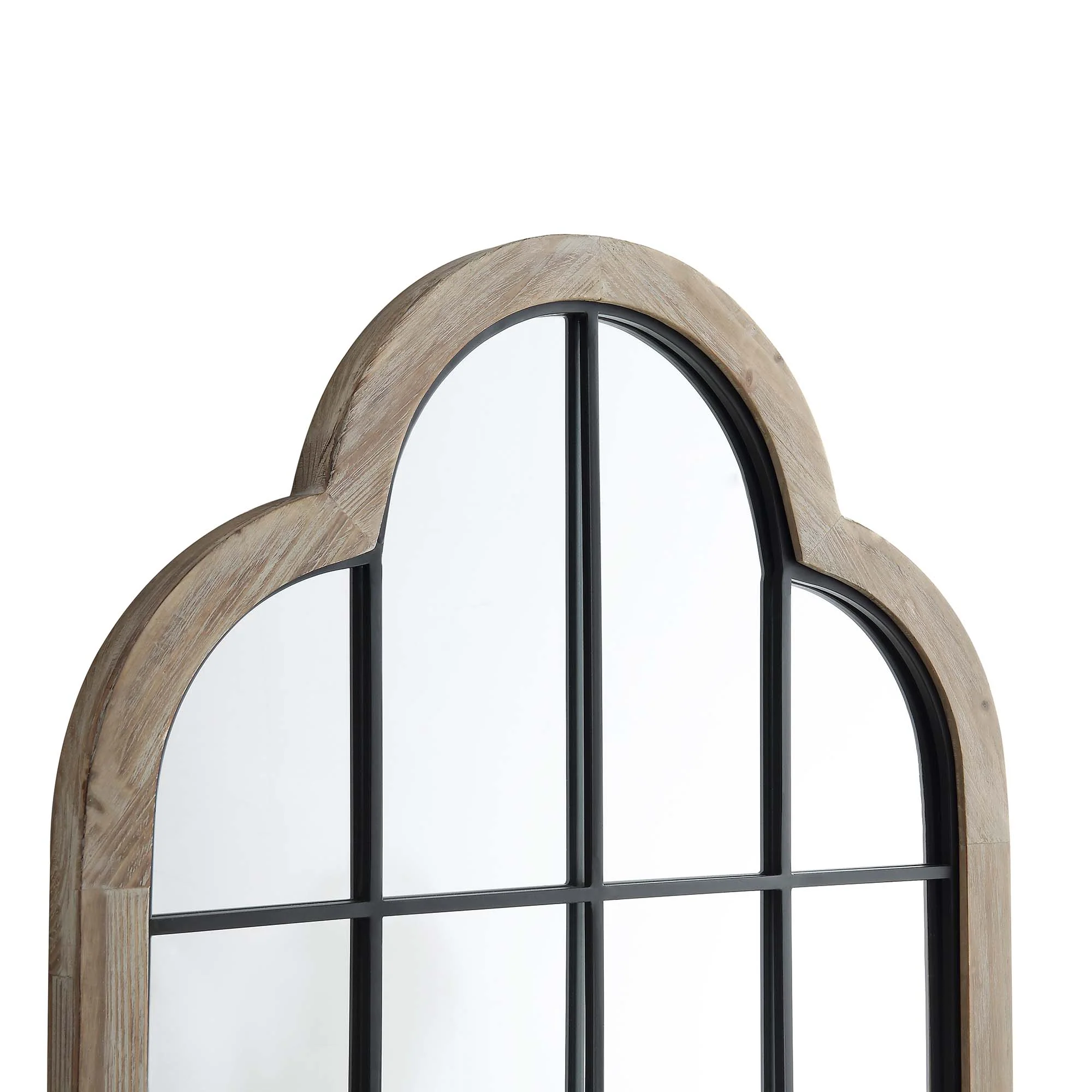Southam Arched Full Length Wooden Frame Window Mirror 160 x 76 cm - Image 6
