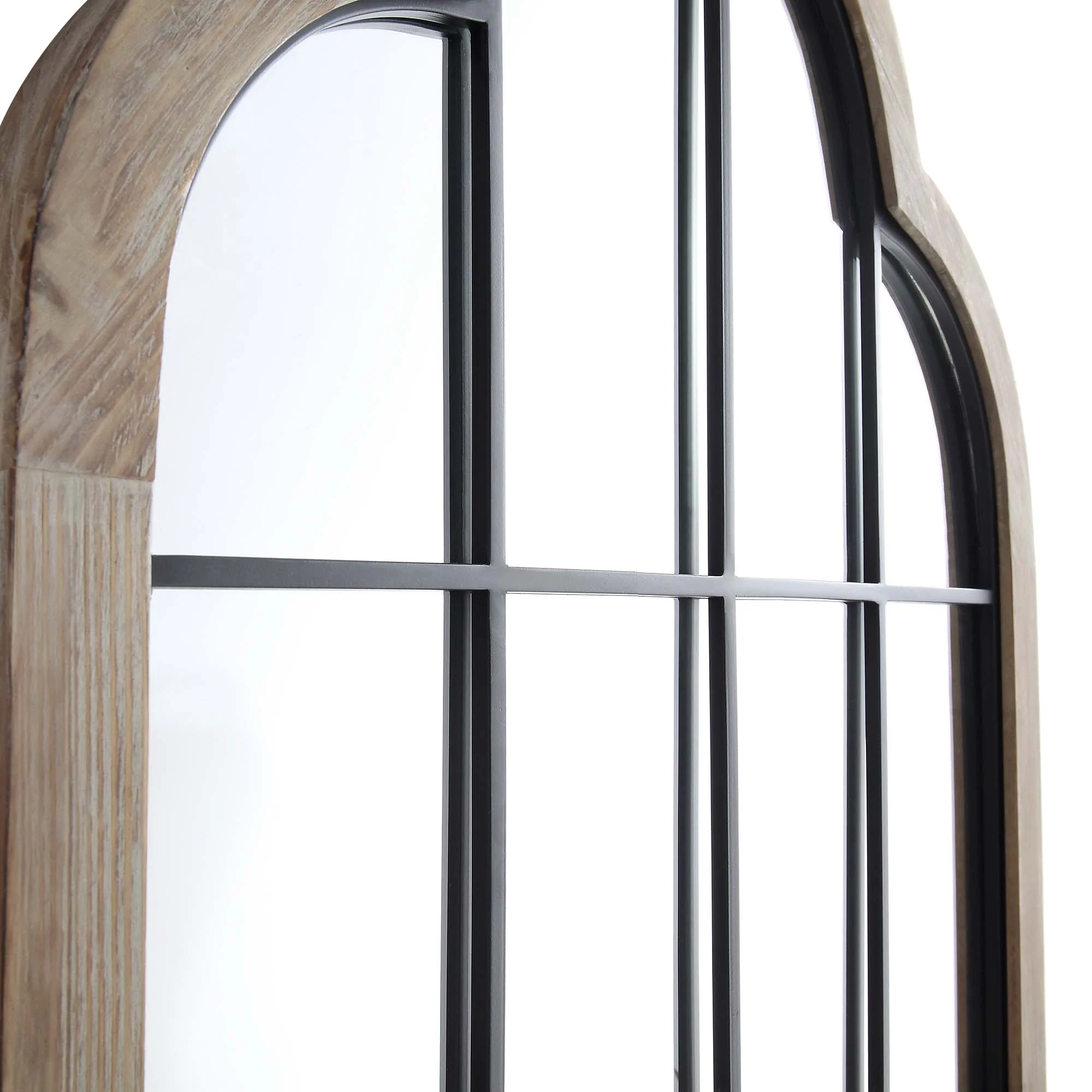 Southam Arched Full Length Wooden Frame Window Mirror 160 x 76 cm - Image 7