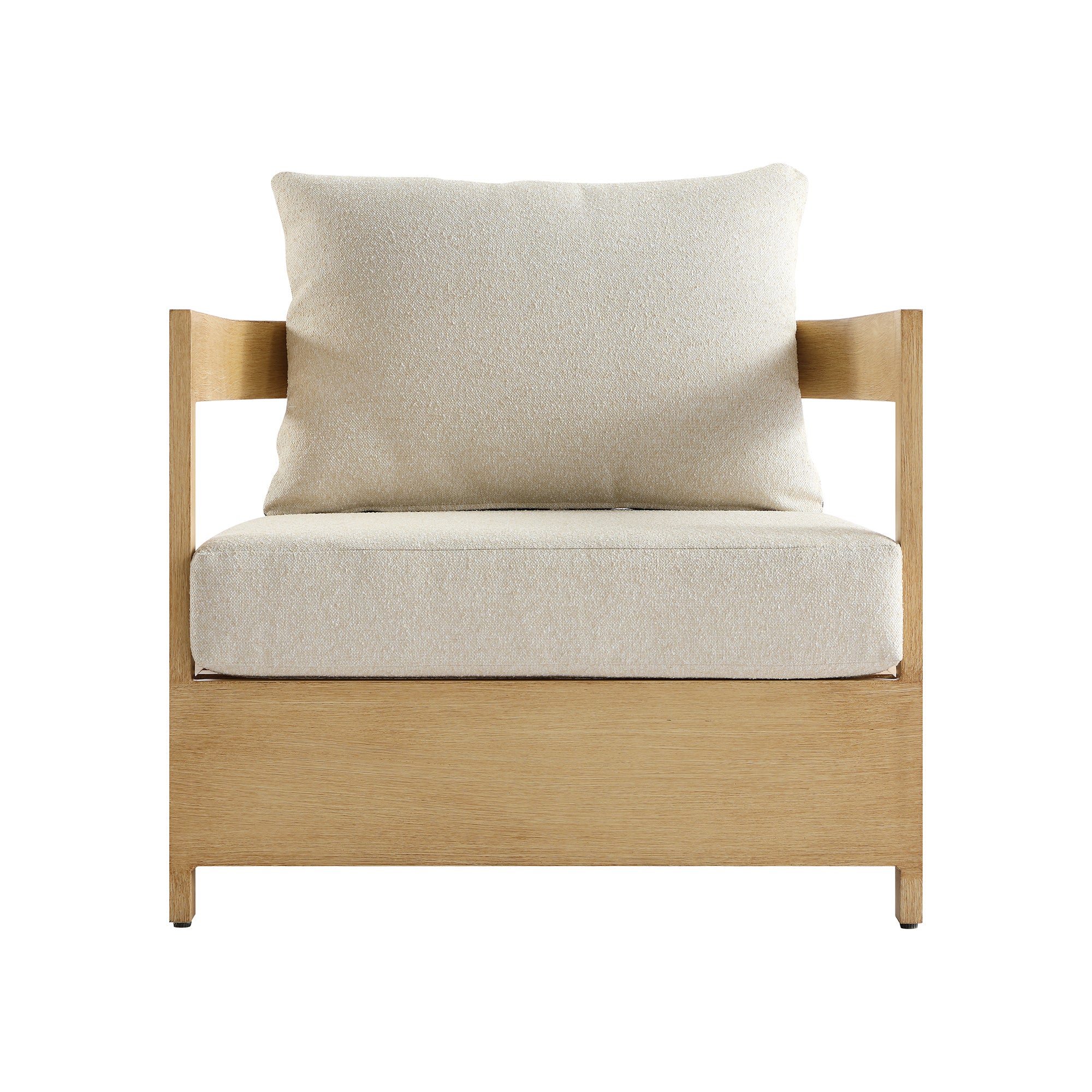 Stanford Outdoor 5-Seater Sofa Set, Natural with Beige Boucle Fabric - Image 9