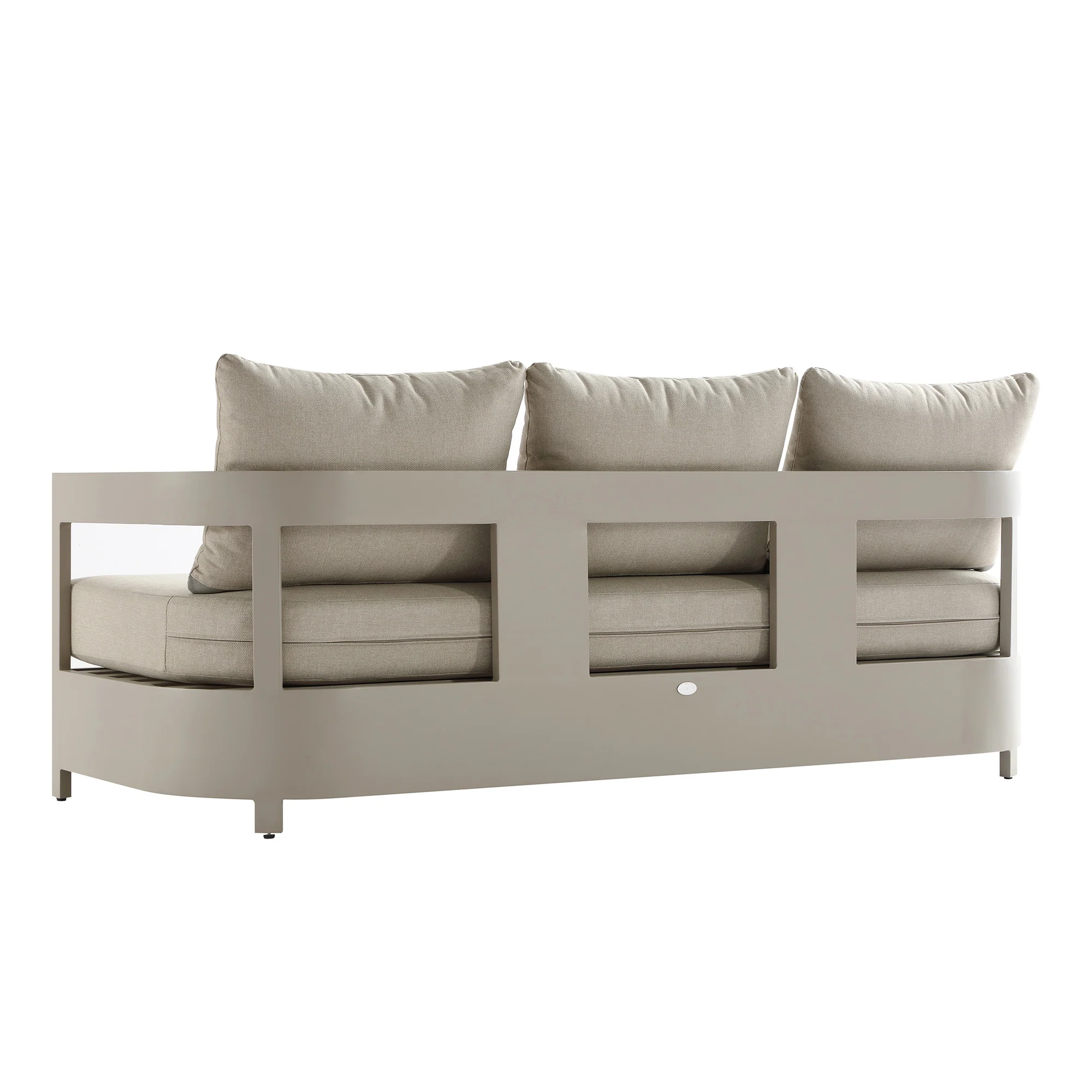 Stanford Outdoor 5-Seater Sofa Set, Taupe with Light Taupe Fabric - Image 18