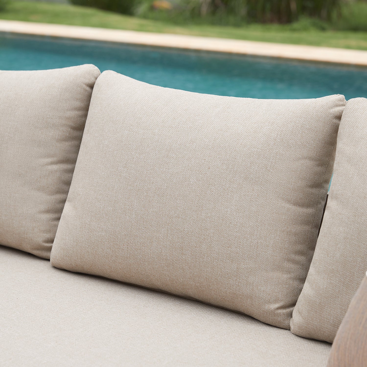 Stanford Outdoor 5-Seater Sofa Set, Taupe with Light Taupe Fabric - Image 7
