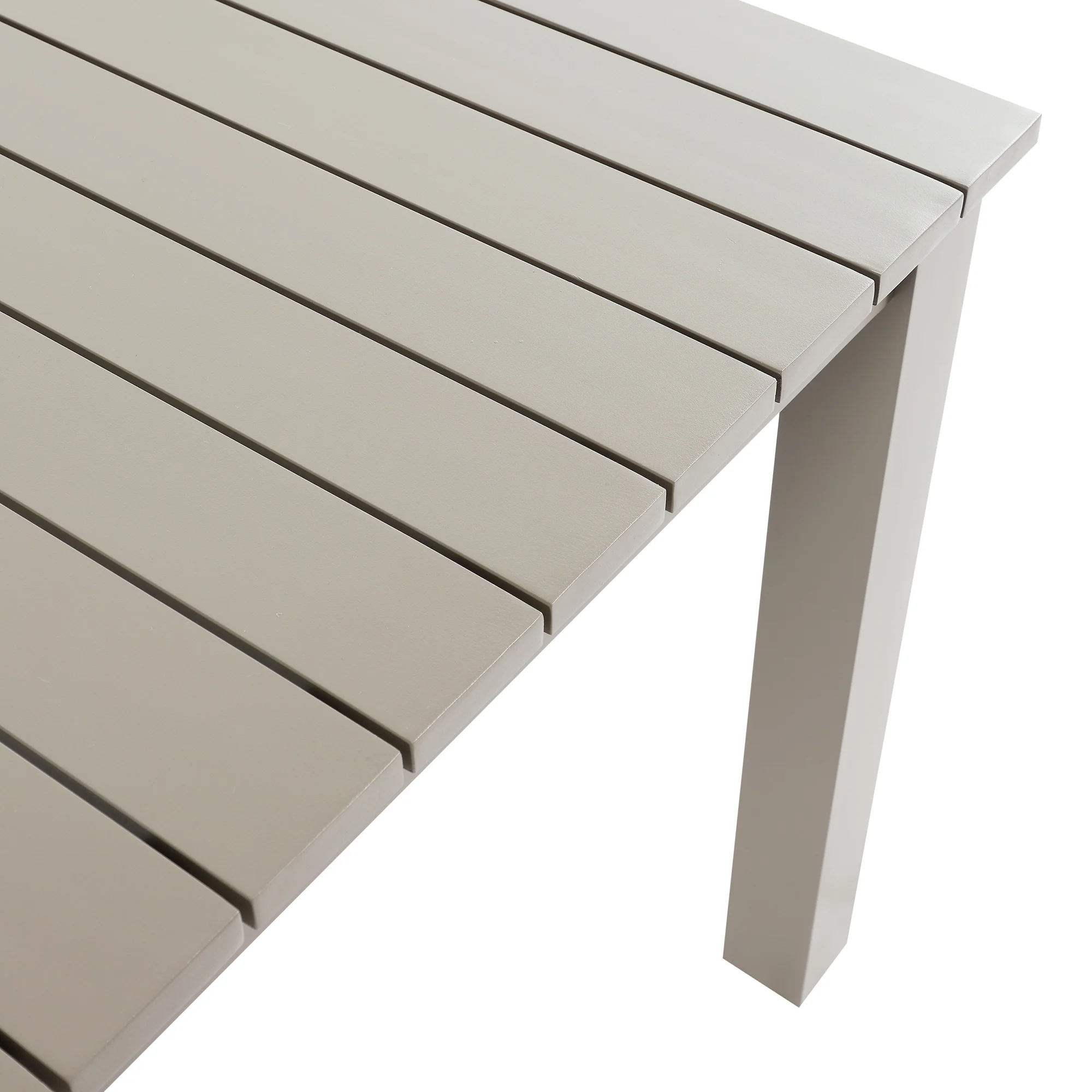 Stanford Outdoor 6-Seater Rectangular Dining Set, Taupe with Light Taupe Fabric - Image 17