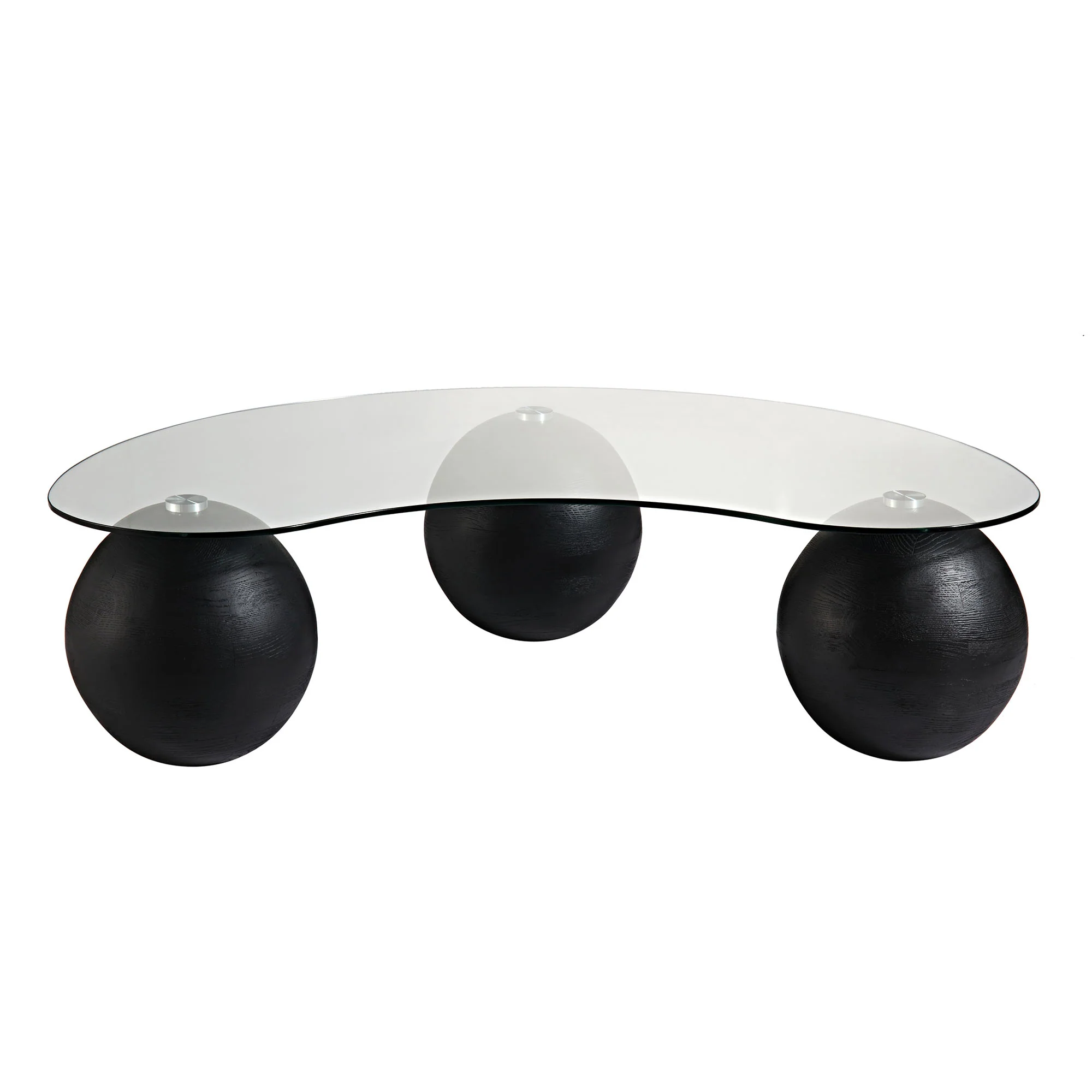Sveti Curved Glass Coffee Table, Black - Image 5