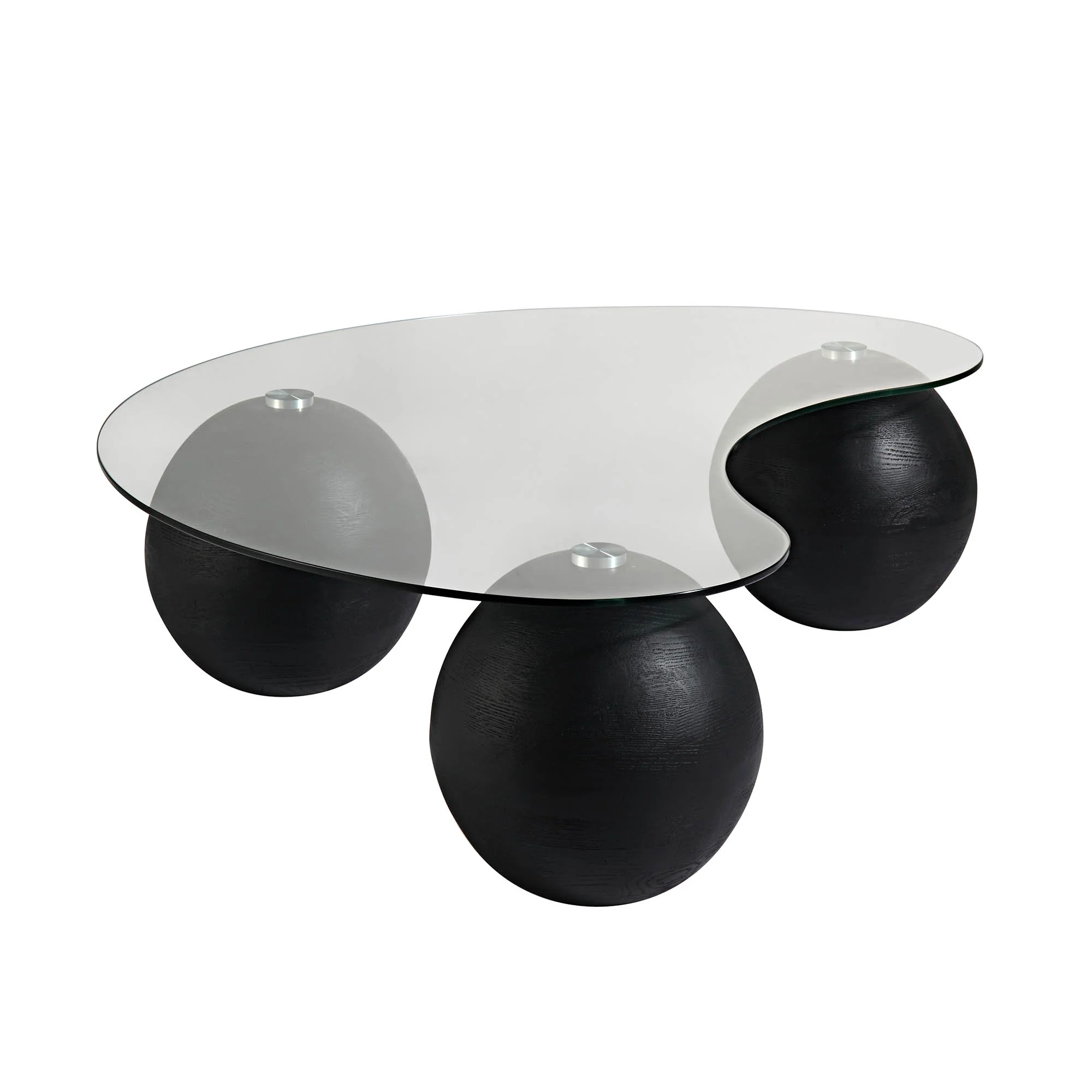 Sveti Curved Glass Coffee Table, Black - Image 8
