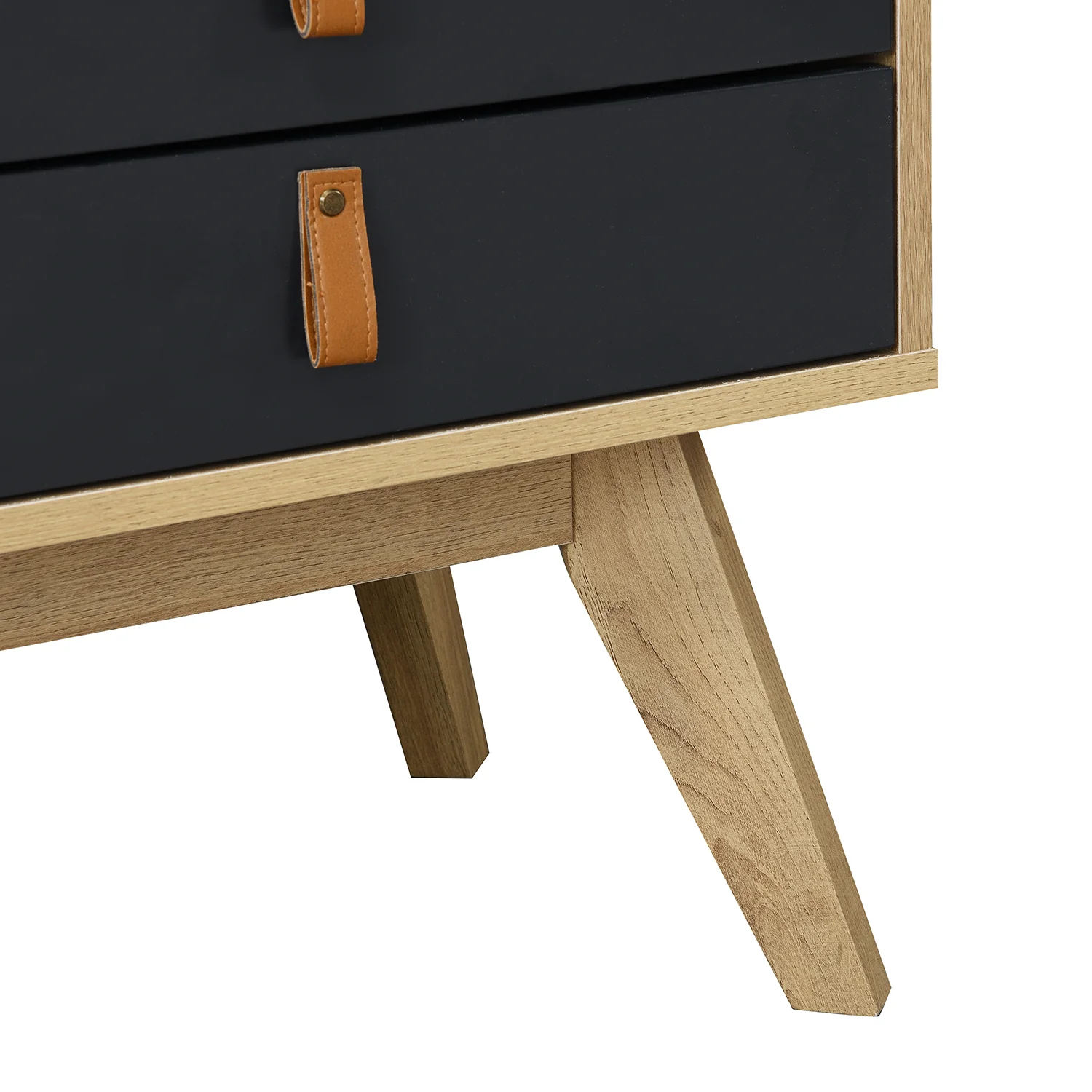 Tallis Two Tone Bedside Table with 2 drawers - Image 8