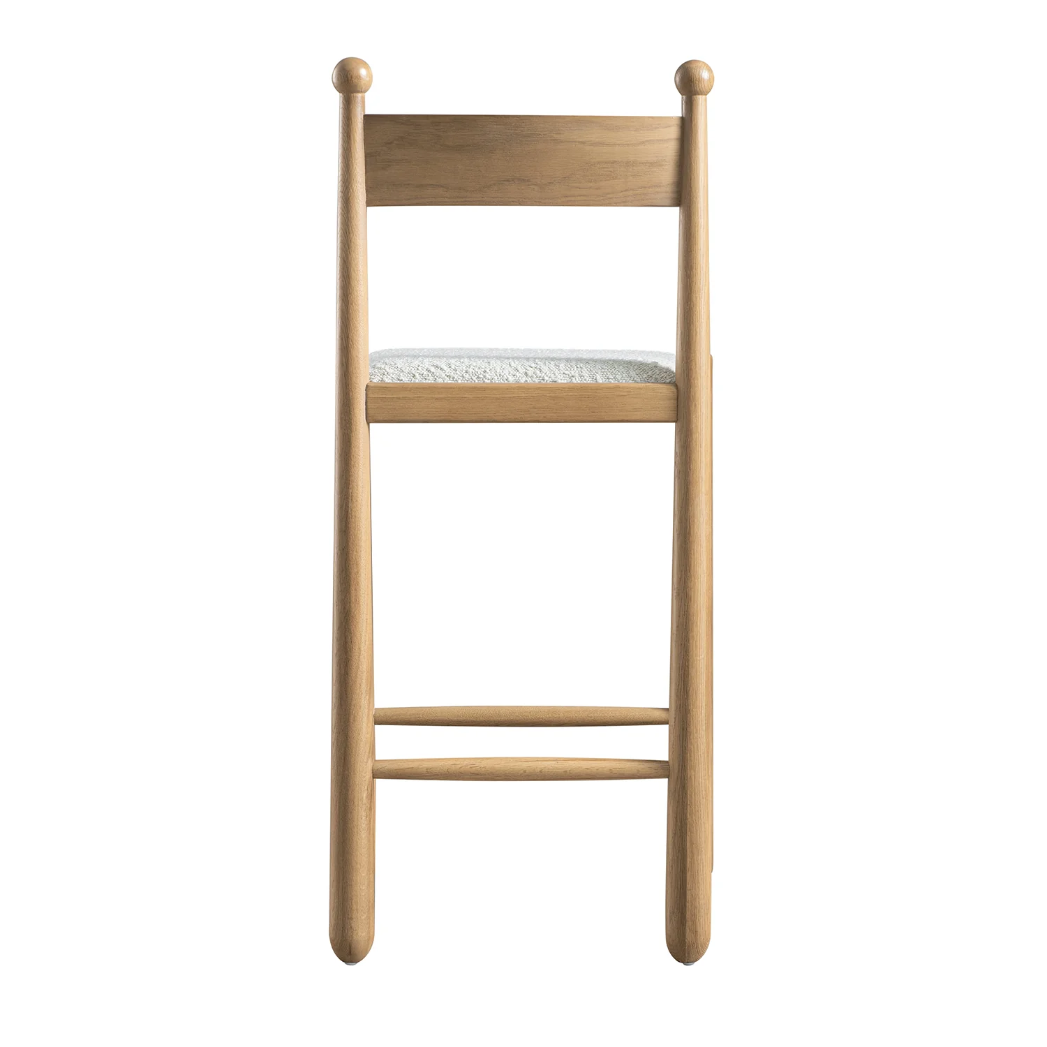 Tama Counter Stool, Ecru Boucle | Natural Oak Frame - Image 12