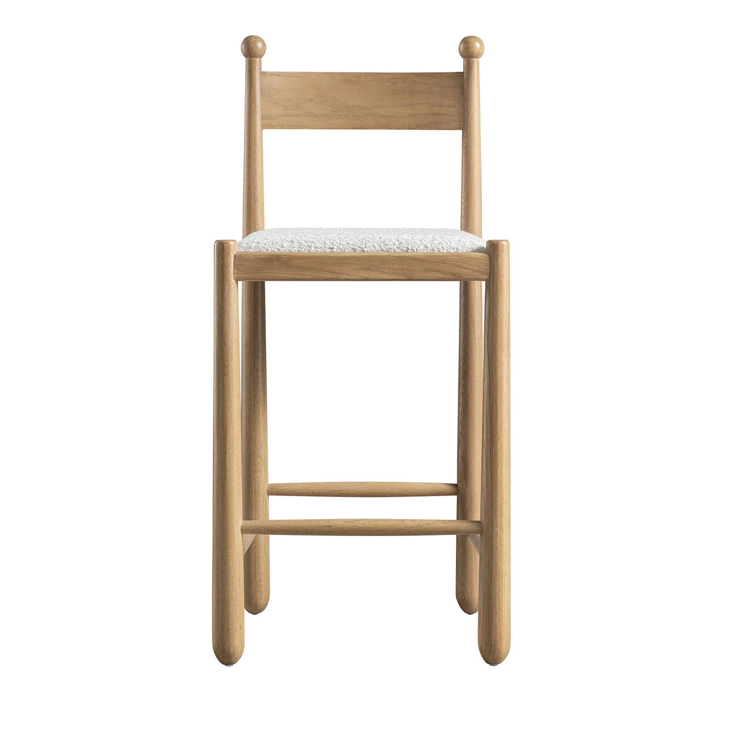 Tama Counter Stool, Ecru Boucle | Natural Oak Frame - Image 7